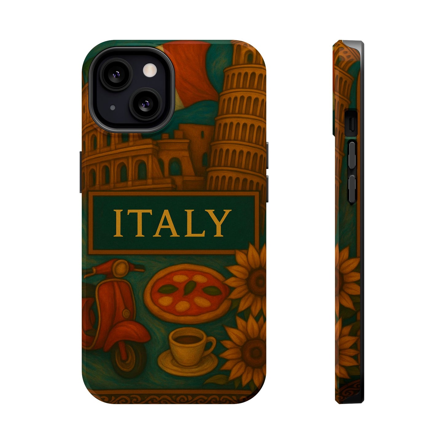 "Funda Magnética Reforzada Magnética Reforzada Italia: Arte, Pasión y Sabores Eternos 🎨🍝🏛️"