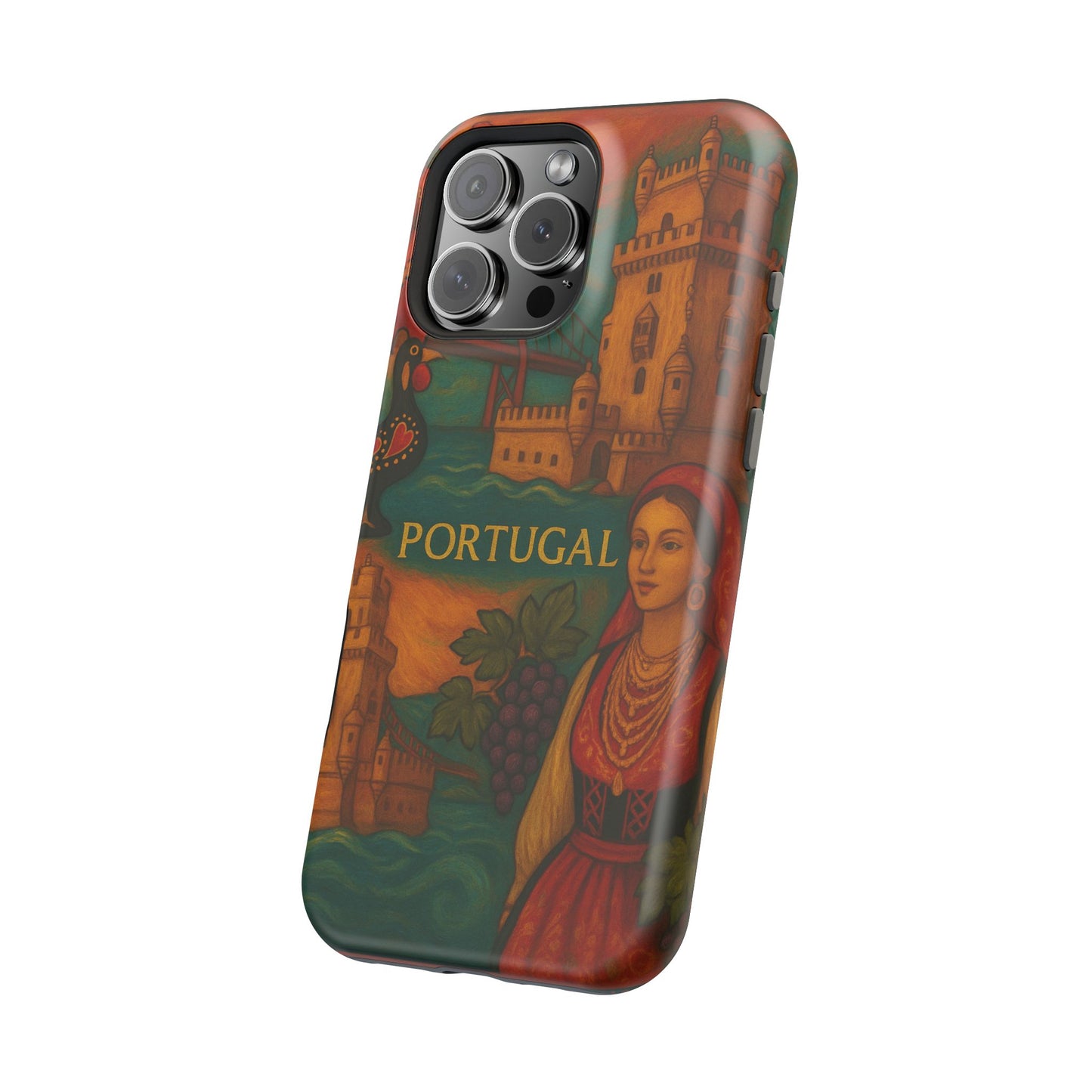 "Funda Magnética Reforzada Magnética Reforzada Portugal: Encanto Atlántico, Fados y Azulejos 🌊🎶🧿"