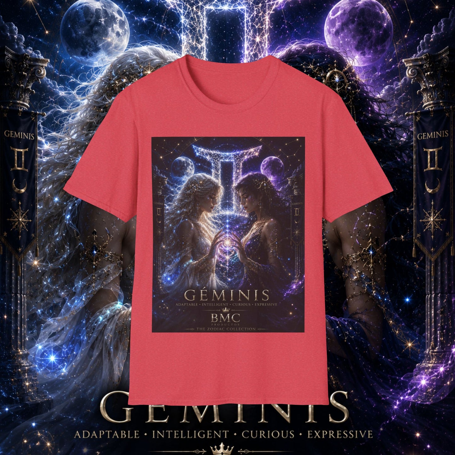 "Camiseta ♊ Géminis M — Reflejo del alma dividida"