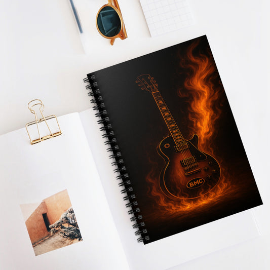 "libreta Guitarra 🎸🔥Donde vibra una cuerda, nace una llamarada.” 🔥🎸
