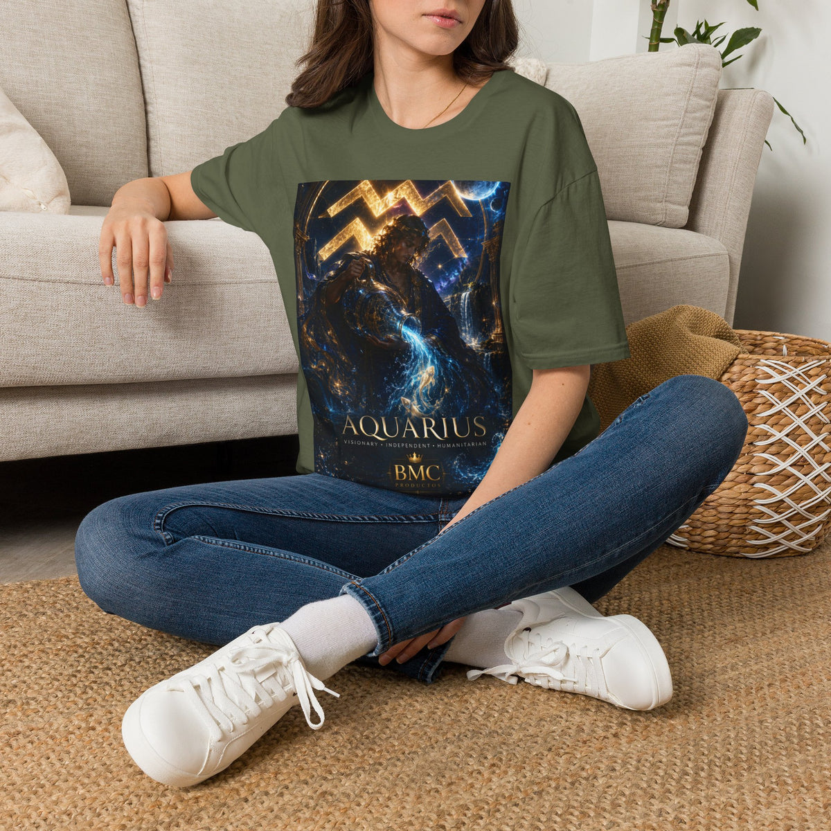"Camiseta ♒ ACUARIO – El Visionario del Cielo y el Agua"
