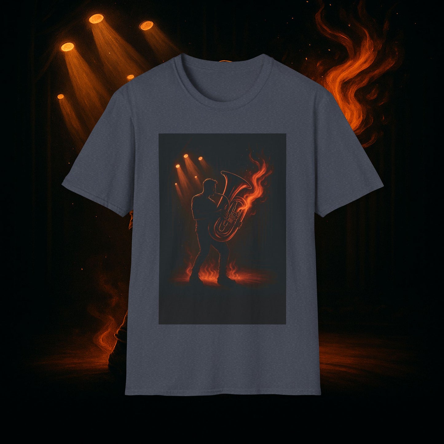 "Camiseta Tuba 🎺🔥 Cuando el alma suena, todo arde.”