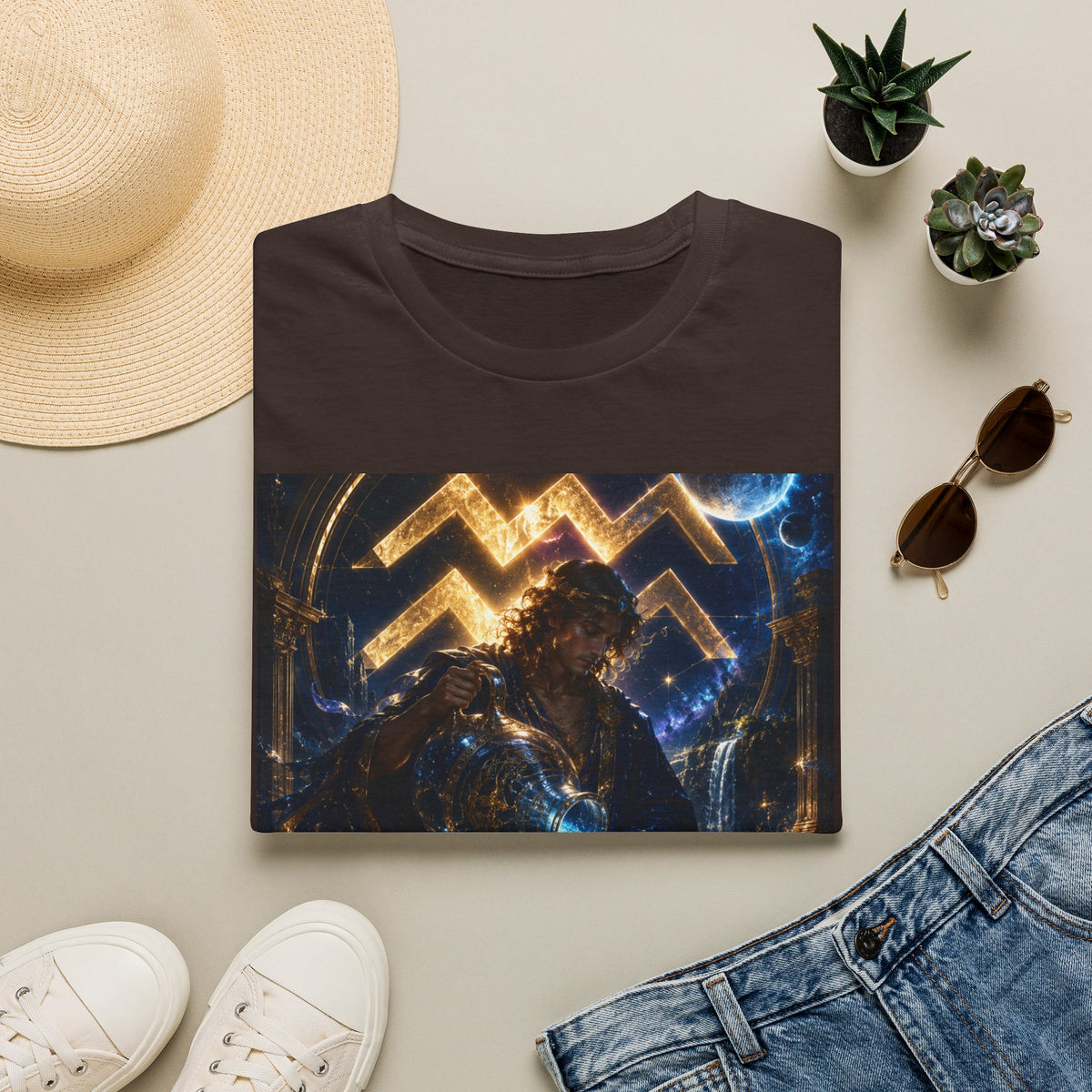"Camiseta ♒ ACUARIO – El Visionario del Cielo y el Agua"