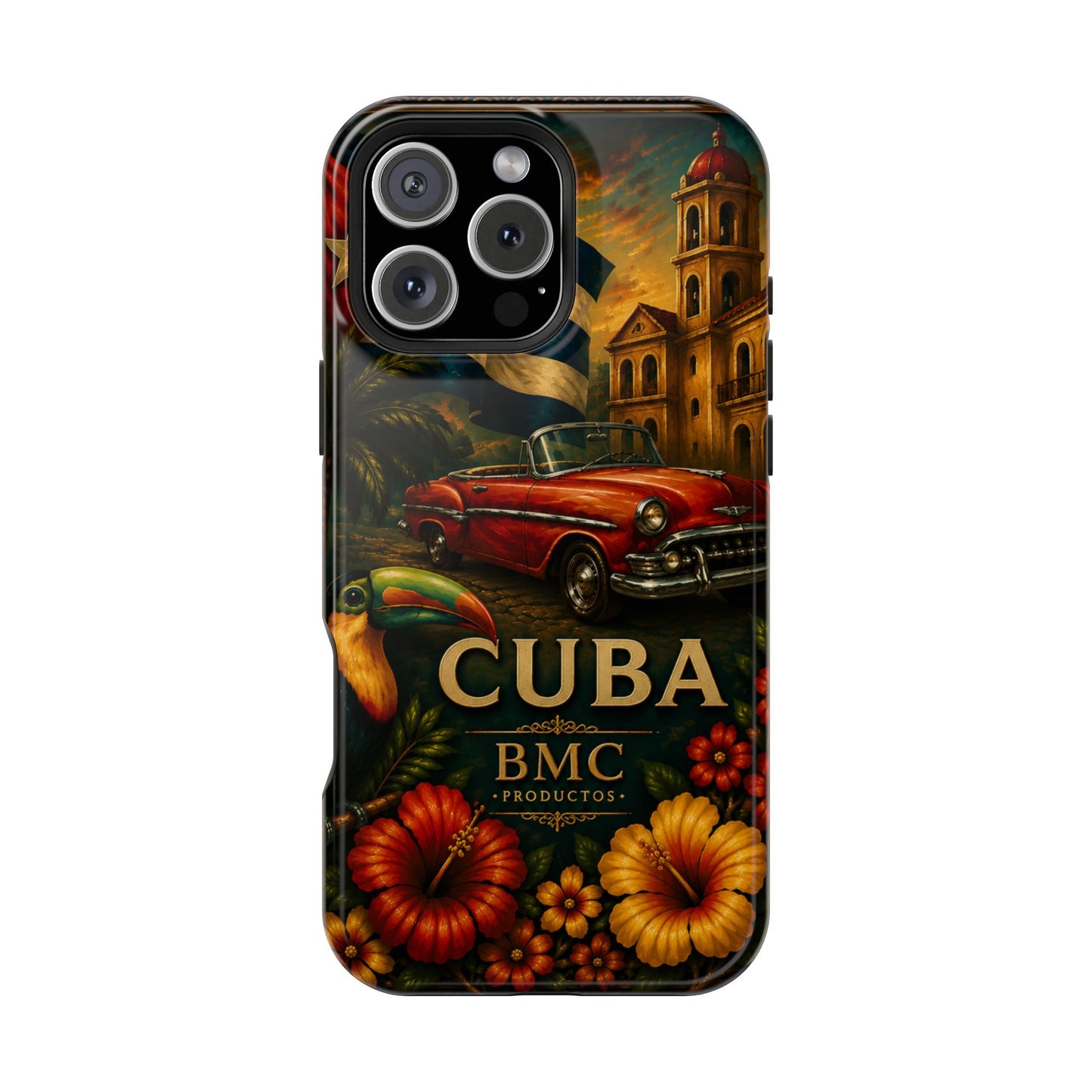 "Funda Magnética Reforzada Magnética Reforzada Cuba: Ritmo, Historia y Encanto Caribeño 🎺🚗🌴 "