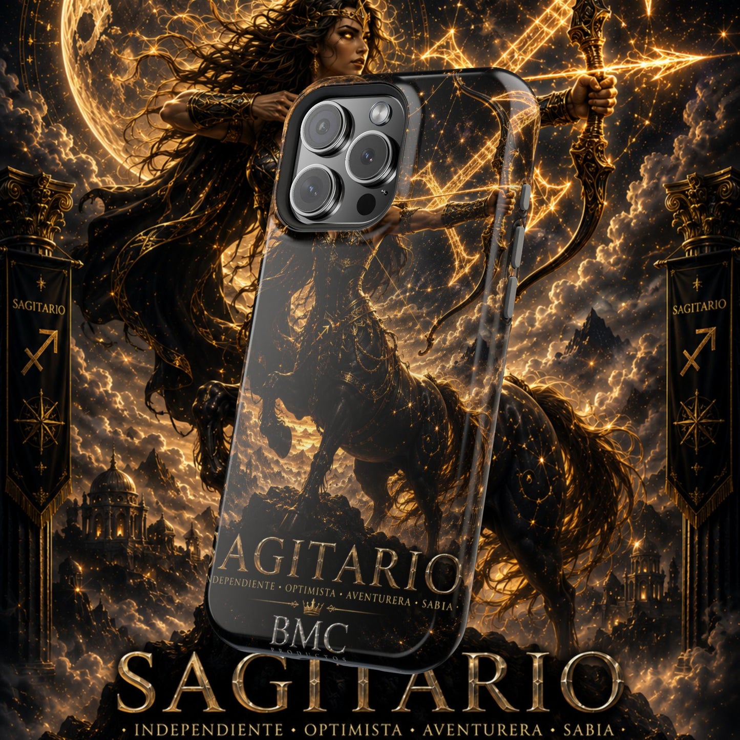 "Funda Magnética Reforzada Sagitario M– La Cazadora del Horizonte"