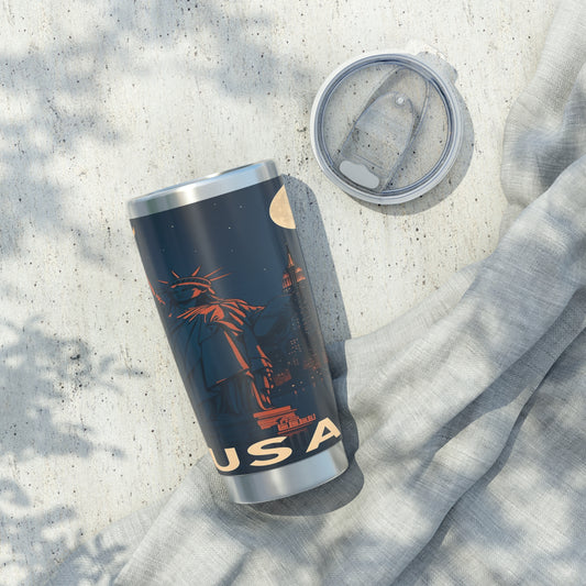 "Vaso Térmico Vagabond 20oz Estados Unidos: Sueños, Libertad y Grandes Horizontes 🗽🏜️🌆"