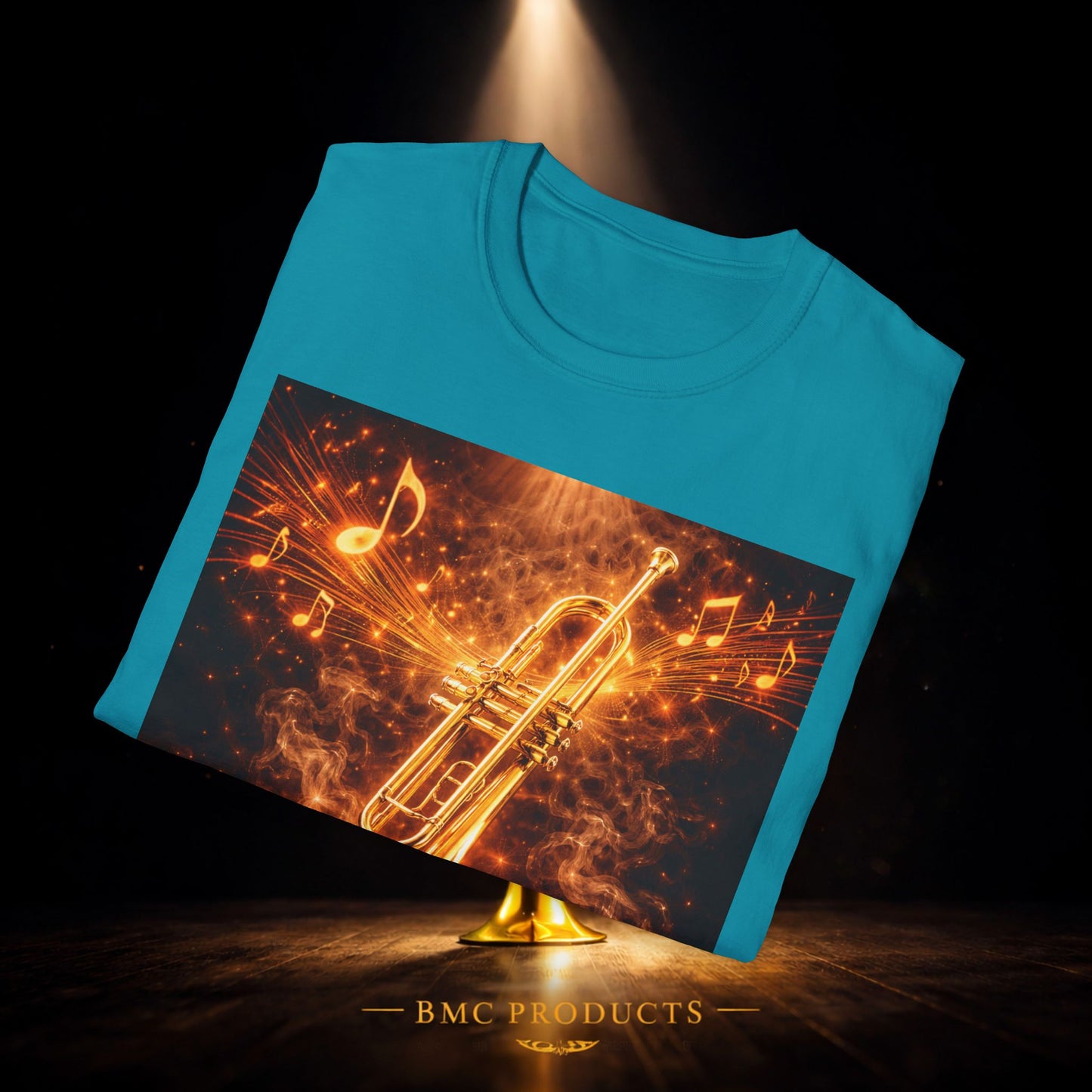 "Camiseta trompeta 🎺🔥Donde hay fuego, hay música.”