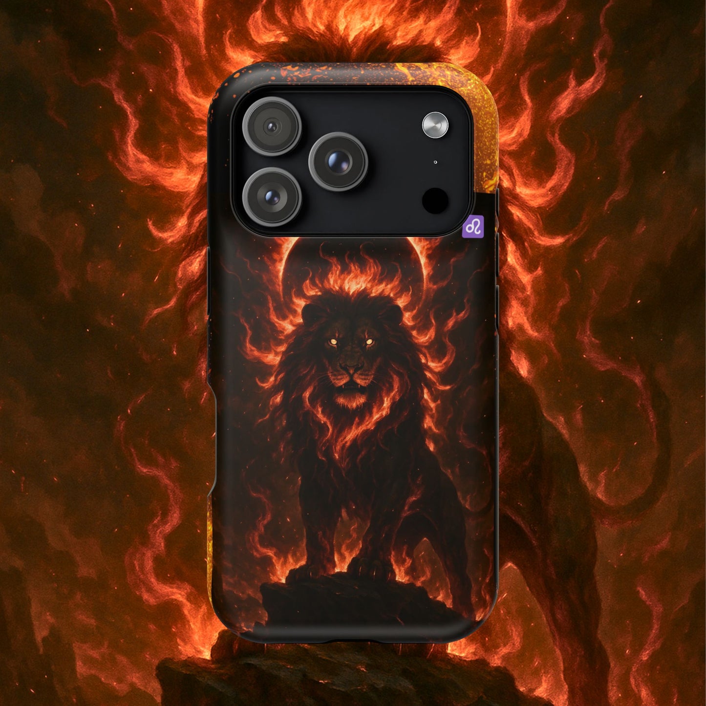 "Funda Magnética Reforzada ♌ Leo — Soberano del fuego eterno"