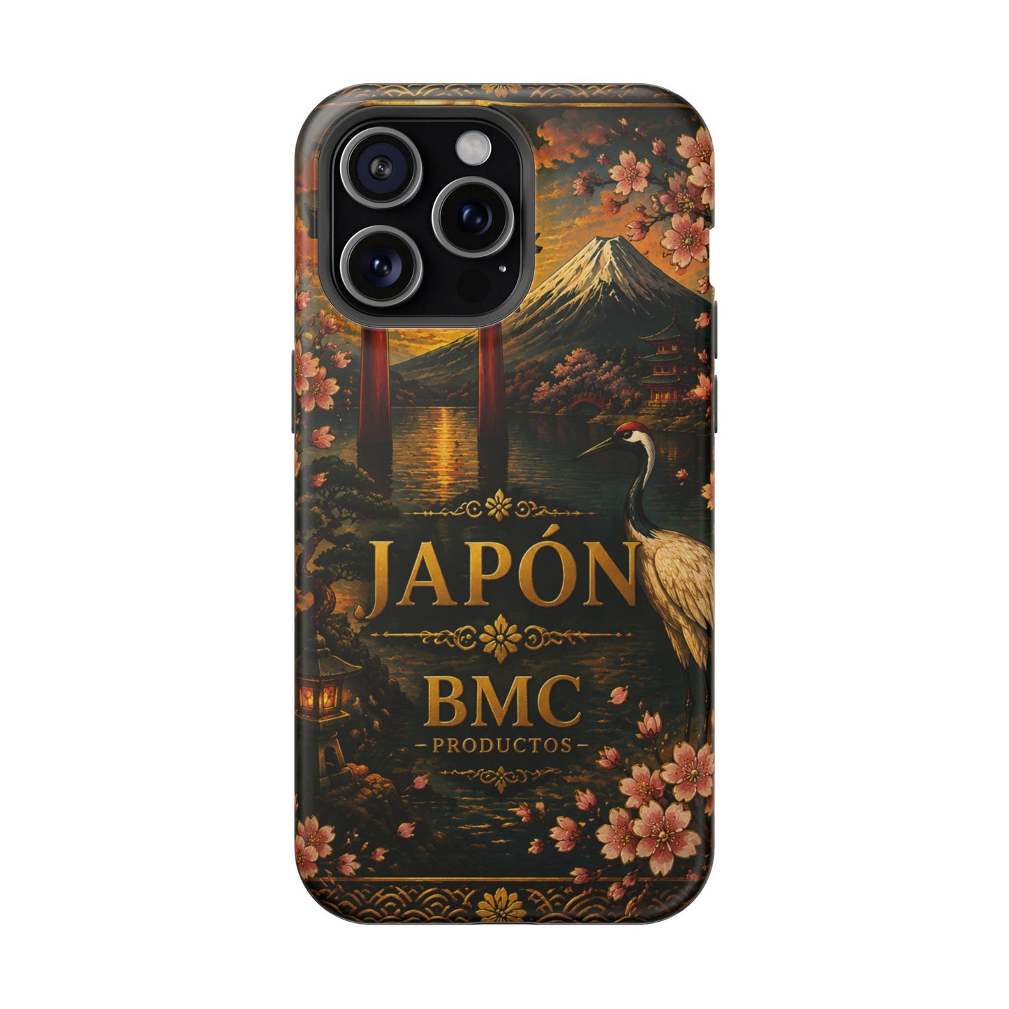 "Funda Magnética Reforzada Japón: Tradición entre Cerezos y Montañas 🌸⛩️🗻"