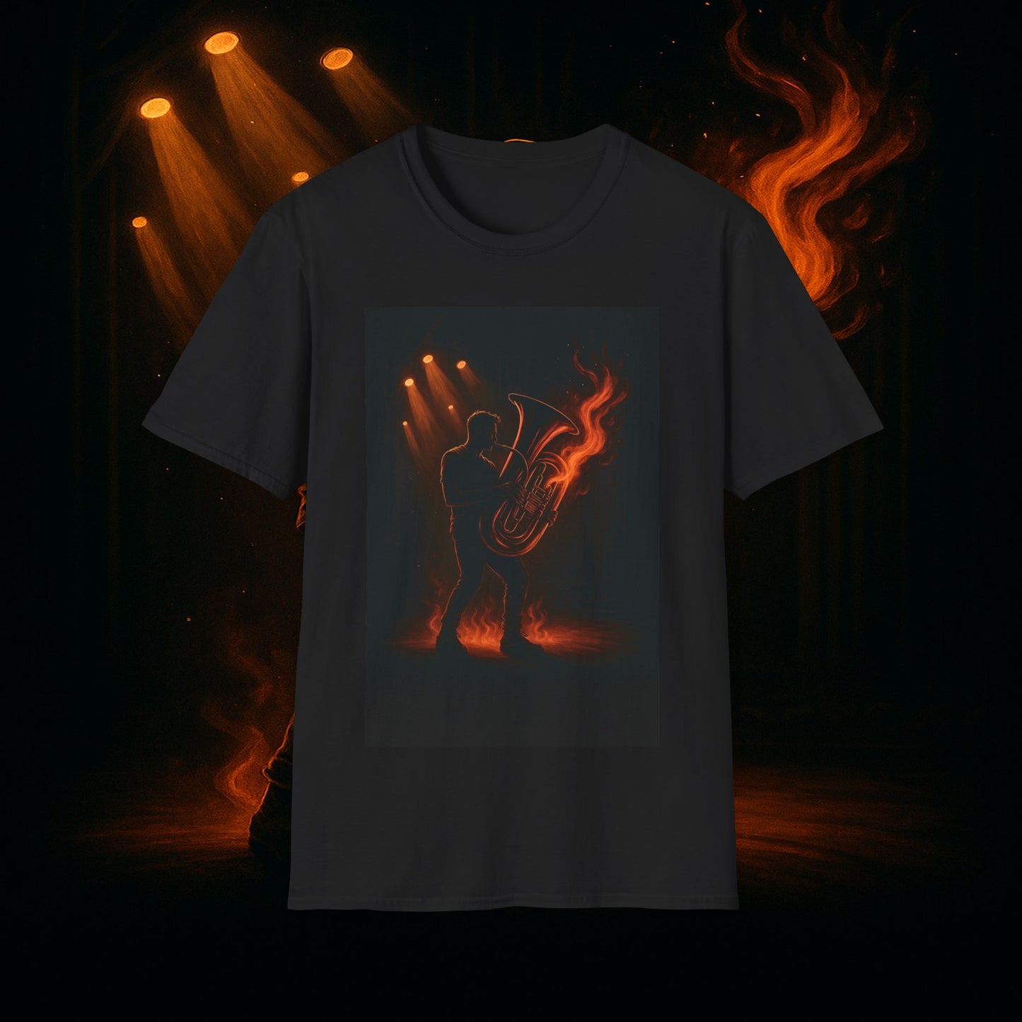 "Camiseta Tuba 🎺🔥 Cuando el alma suena, todo arde.”