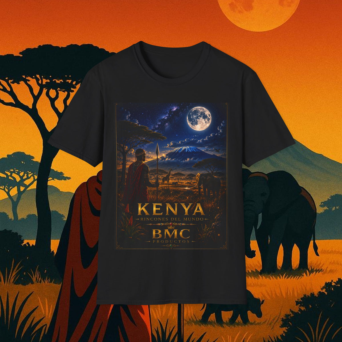 "Camiseta Kenia: Aventura Salvaje y Tierra de Horizontes Infinitos 🦁🌄🏕️"