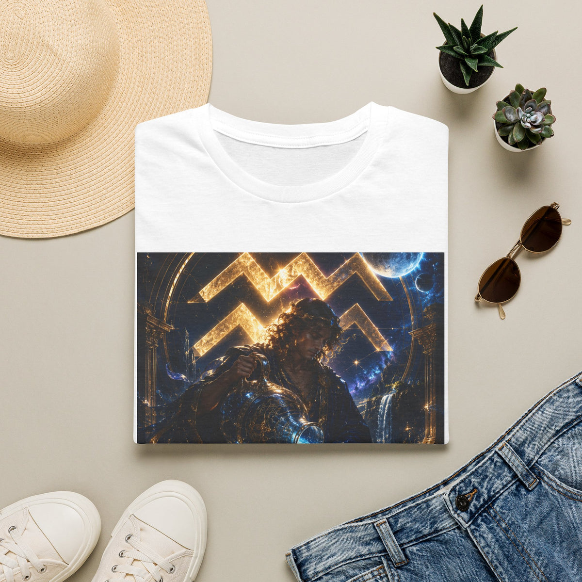 "Camiseta ♒ ACUARIO – El Visionario del Cielo y el Agua"