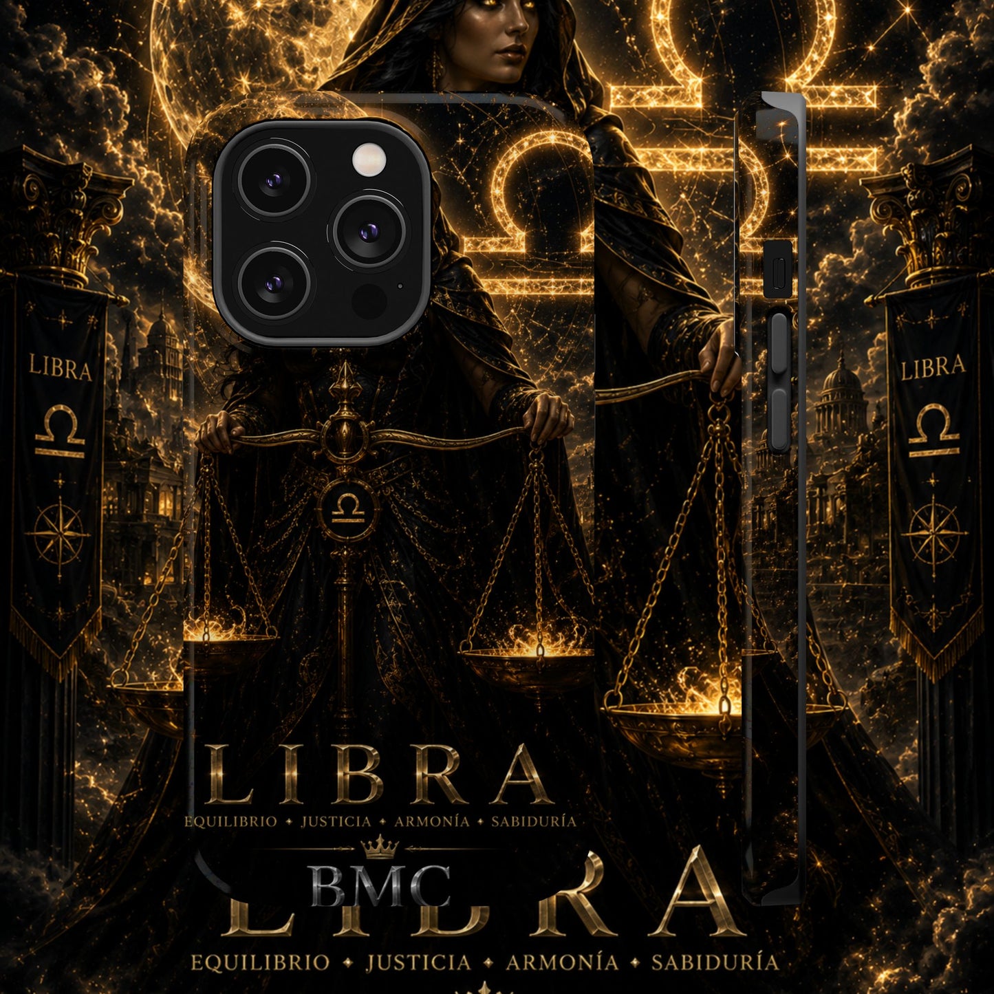 "Funda Magnética Reforzada libra– La Guardiana del Equilibrio"
