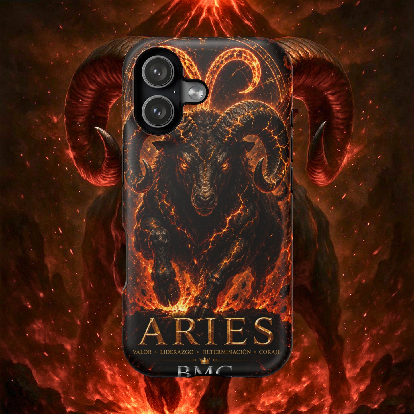 "Funda Magnética Reforzada ♈ Aries — Espíritu de fuego"