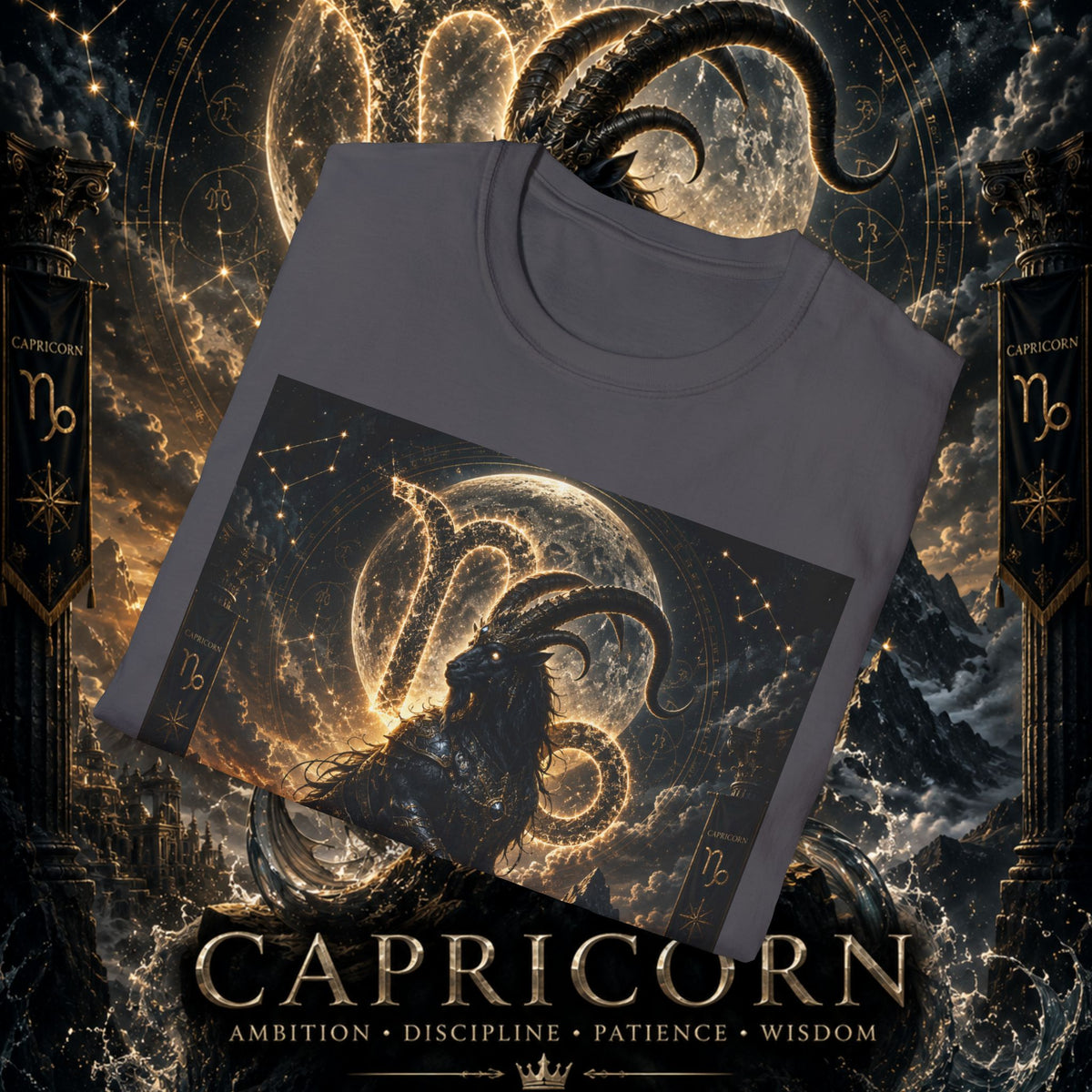 "Camiseta ♑ Capricornio – El Guardián de las Cumbres"
