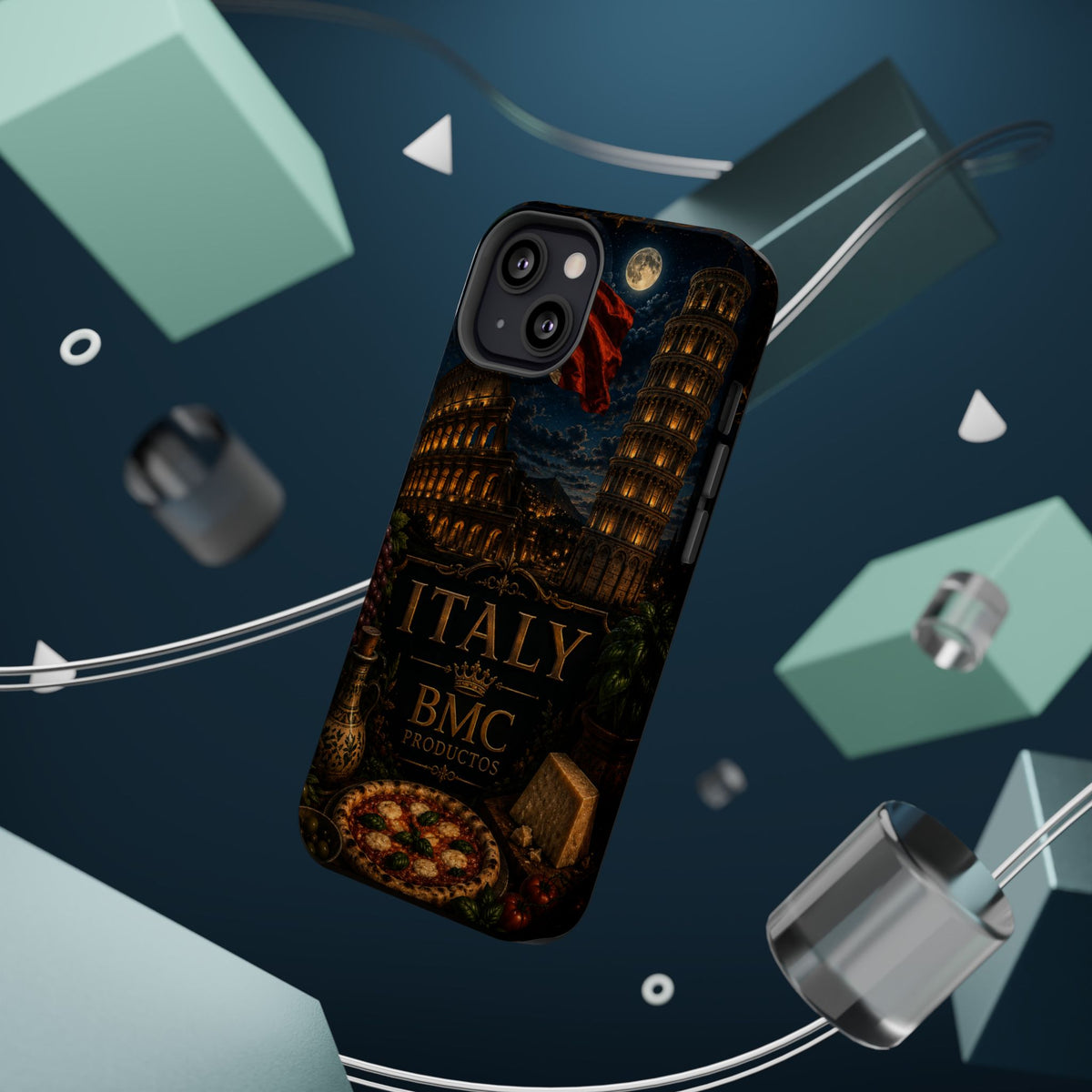 "Funda Magnética Reforzada Magnética Reforzada Italia: Arte, Pasión y Sabores Eternos 🎨🍝🏛️"