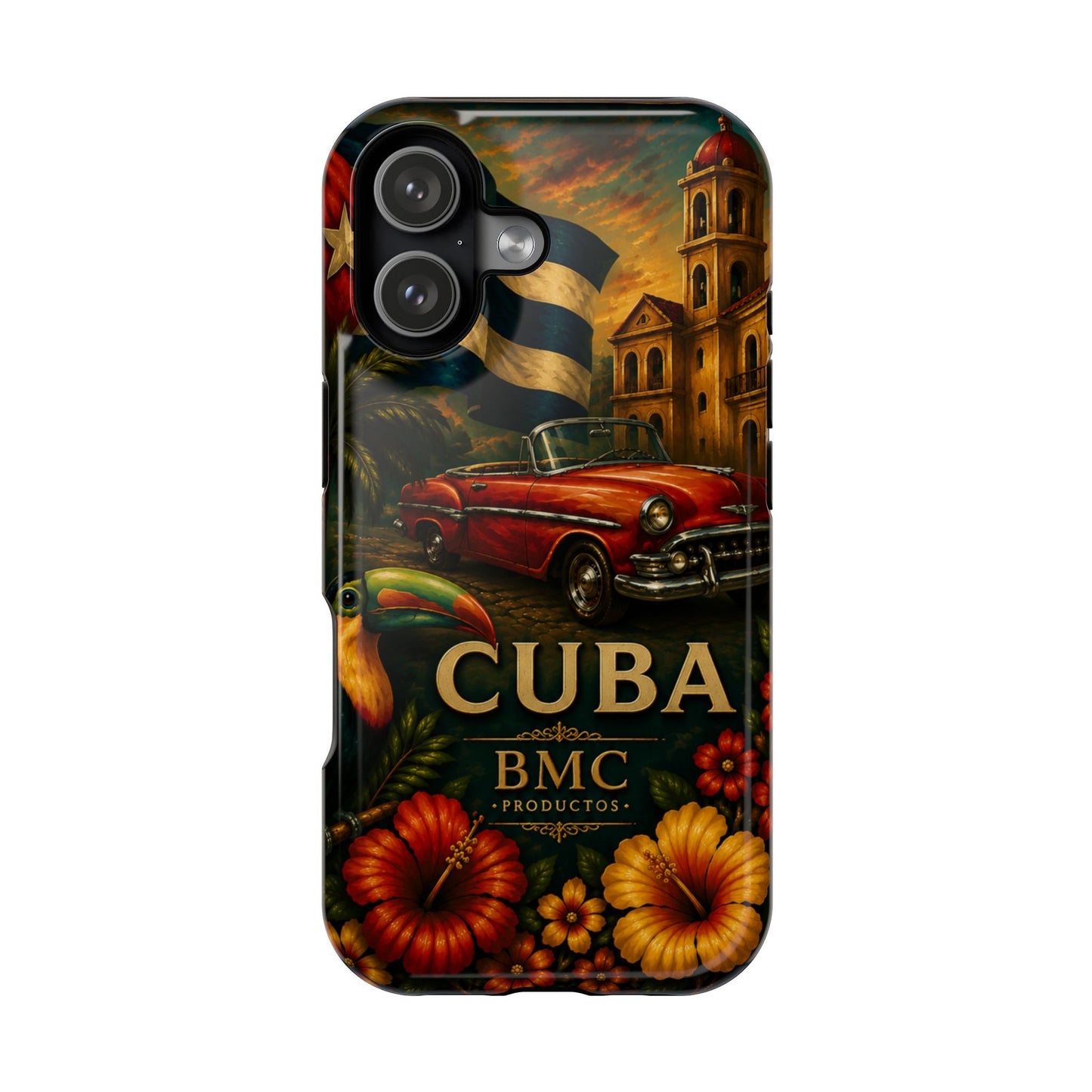 "Funda Magnética Reforzada Magnética Reforzada Cuba: Ritmo, Historia y Encanto Caribeño 🎺🚗🌴 "