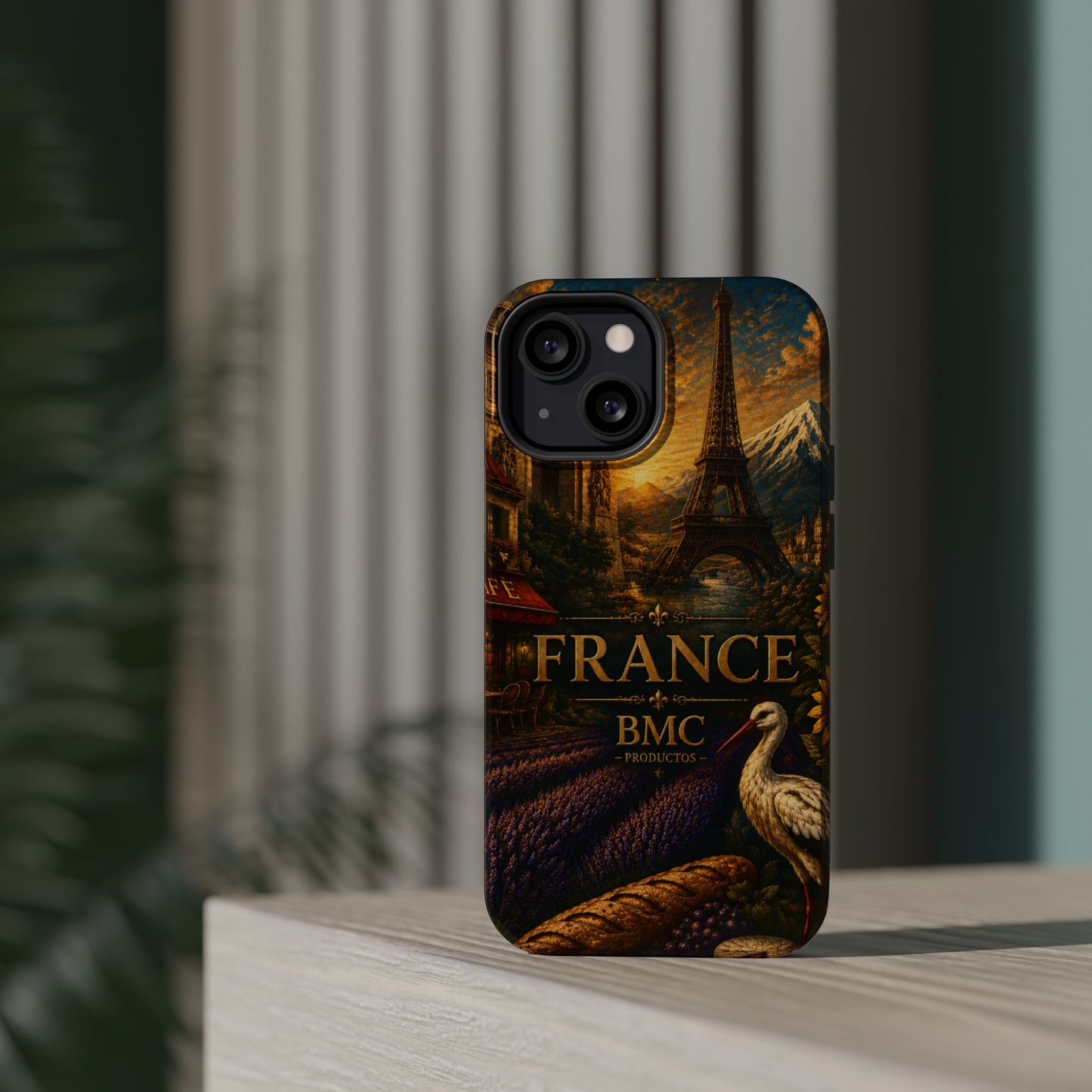 "Funda Magnética Reforzada Francia: Romance bajo la Luna 🌙🗼✨"
