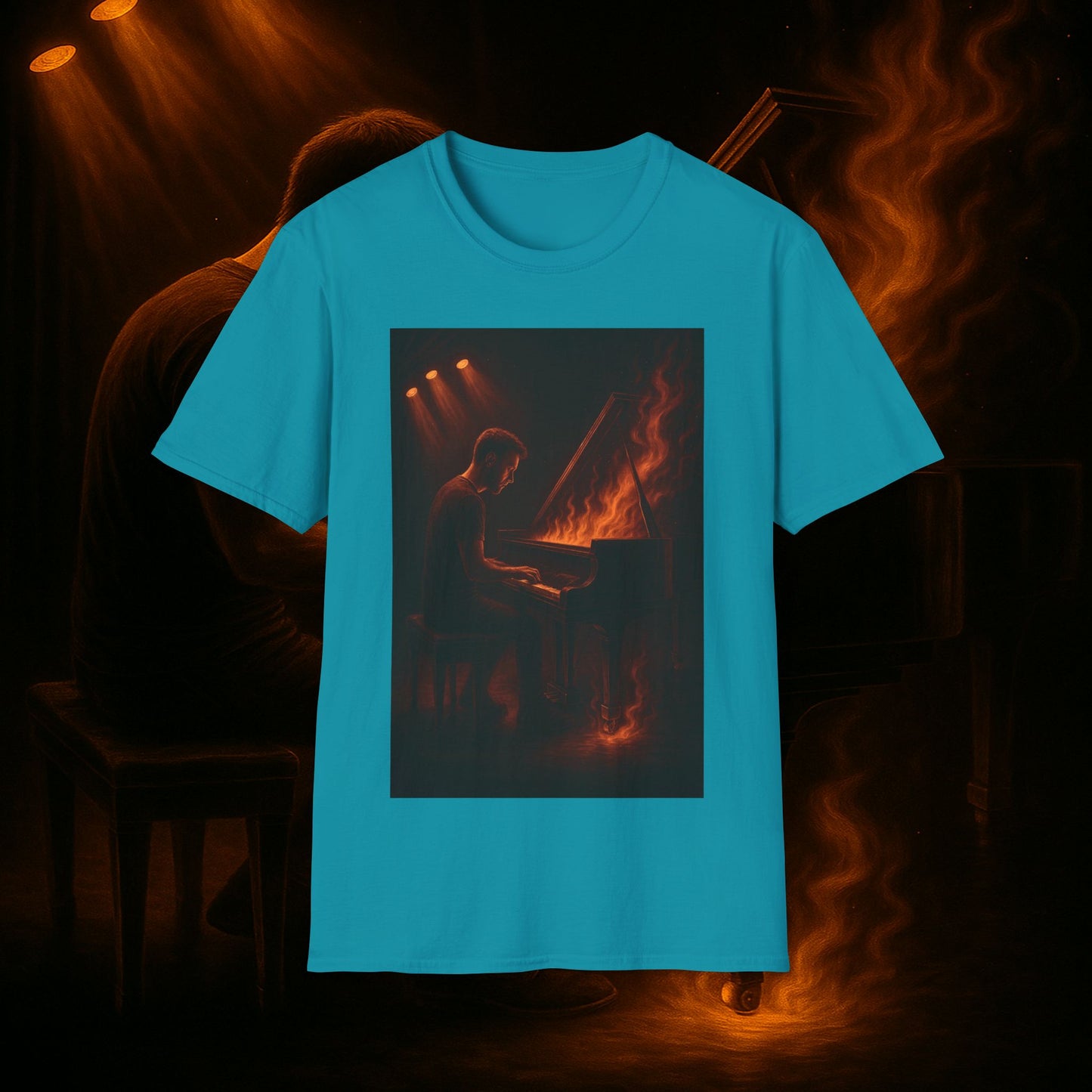 "Camiseta piano 🎹🔥Cuando las manos arden… el alma canta.” 🔥🎹