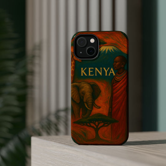 "Funda Magnética Reforzada Magnética Reforzada Kenia: Aventura Salvaje y Tierra de Horizontes Infinitos 🦁🌄🏕️"