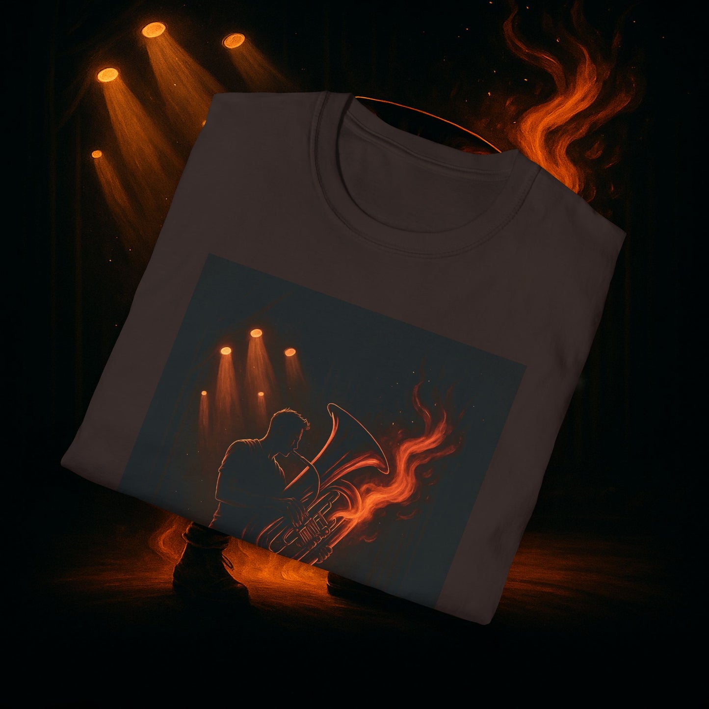"Camiseta Tuba 🎺🔥 Cuando el alma suena, todo arde.”