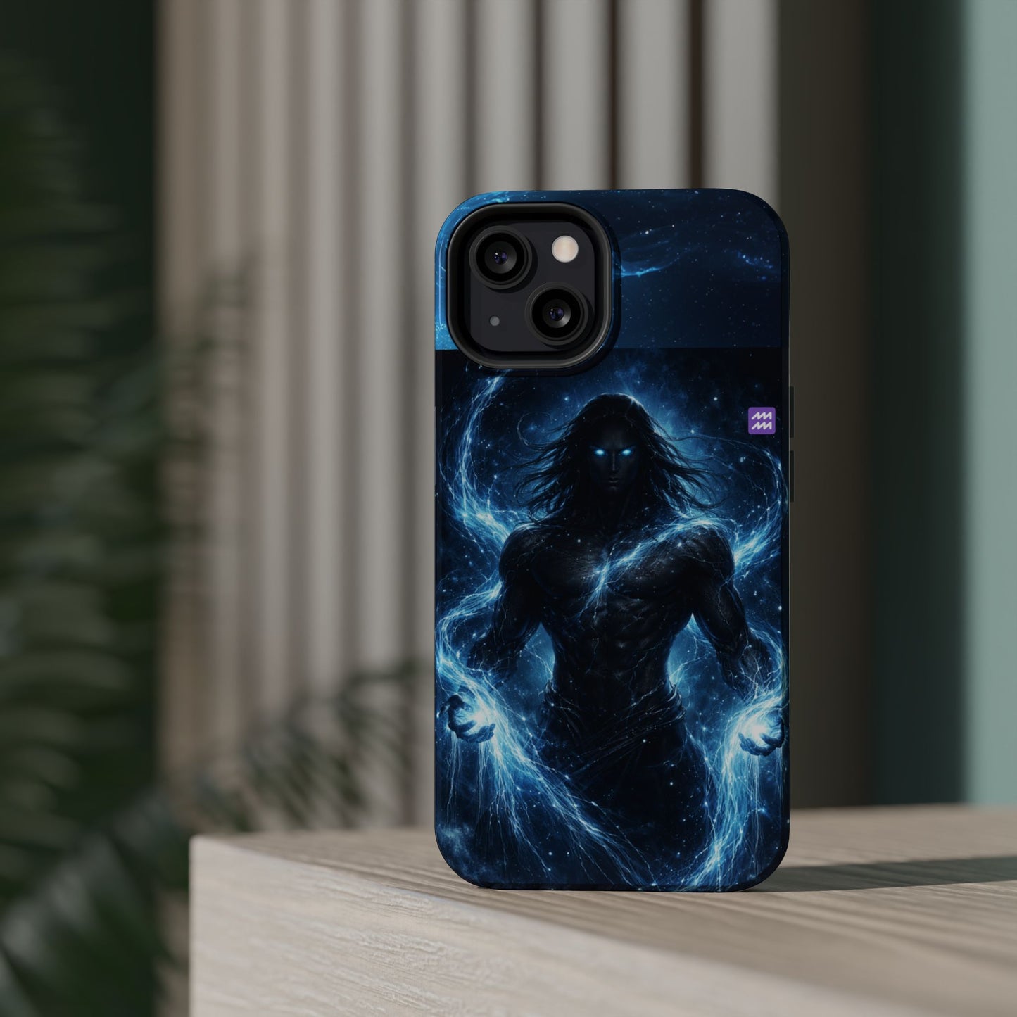 "Funda Magnética Reforzada♒ ACUARIO – El Visionario del Cielo y el Agua"