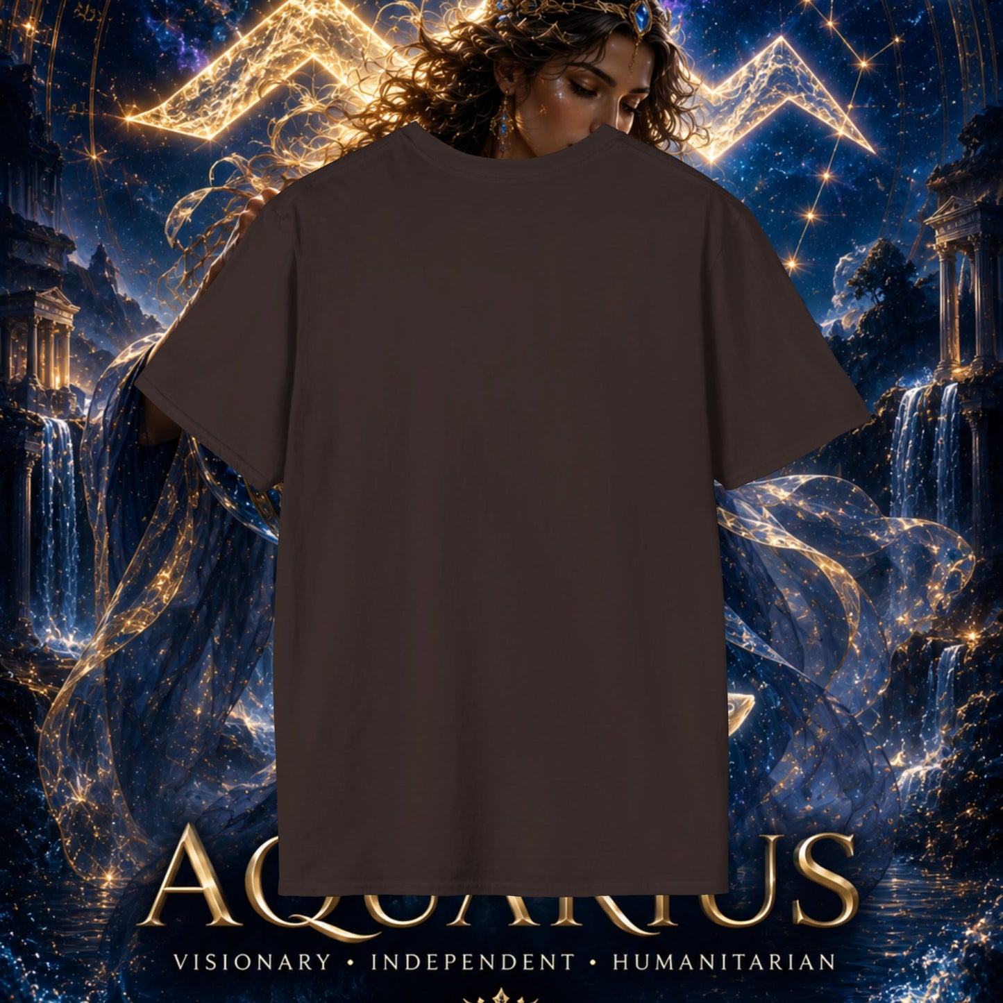"Camiseta ♒ ACUARIO M– La Visionaria del Cielo y el Agua"