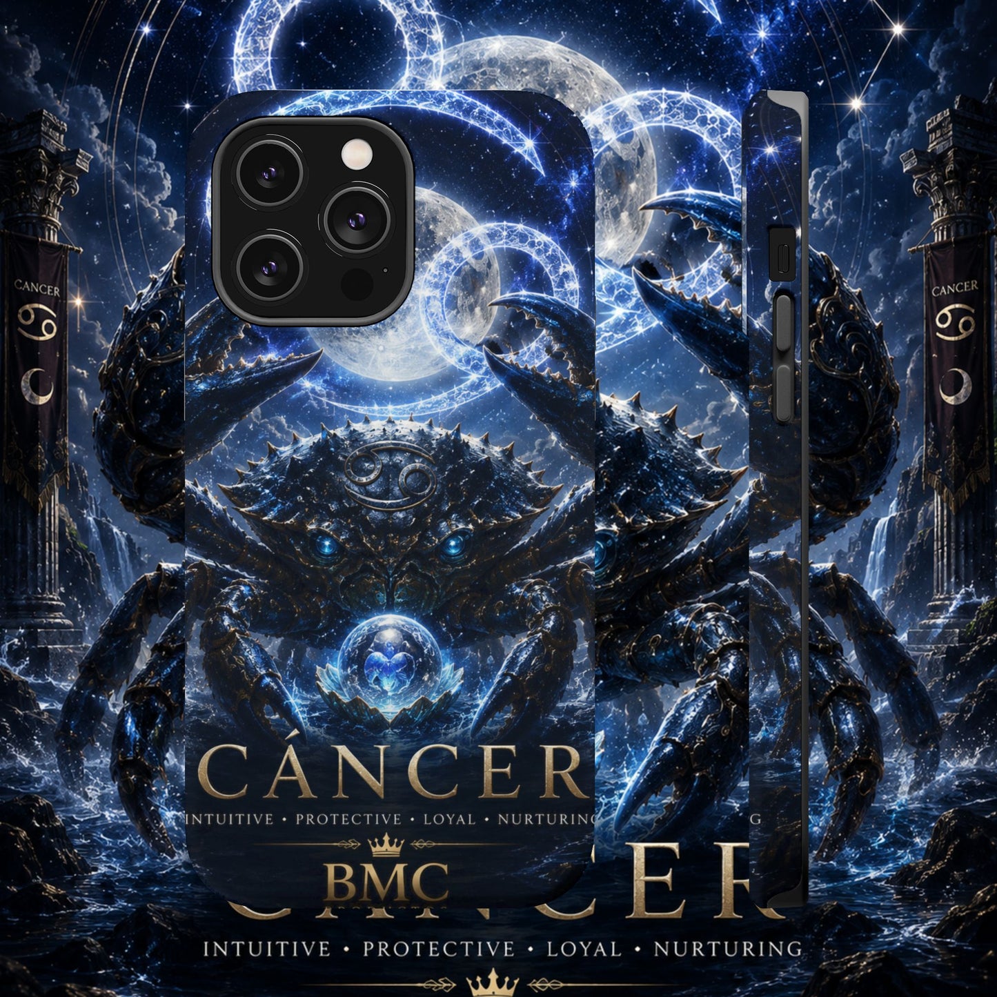 "Funda Magnética Reforzada ♋ Cáncer — Guardián de las profundidades""
