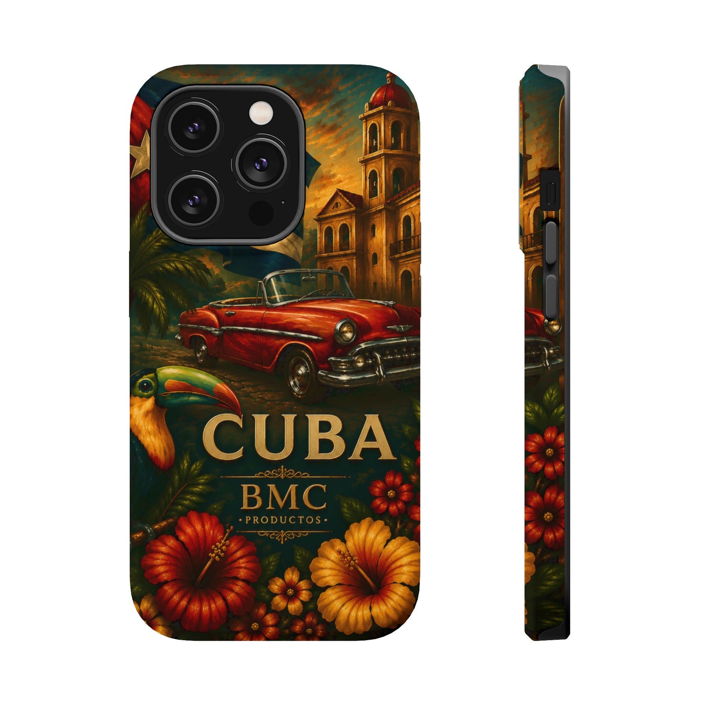 "Funda Magnética Reforzada Magnética Reforzada Cuba: Ritmo, Historia y Encanto Caribeño 🎺🚗🌴 "
