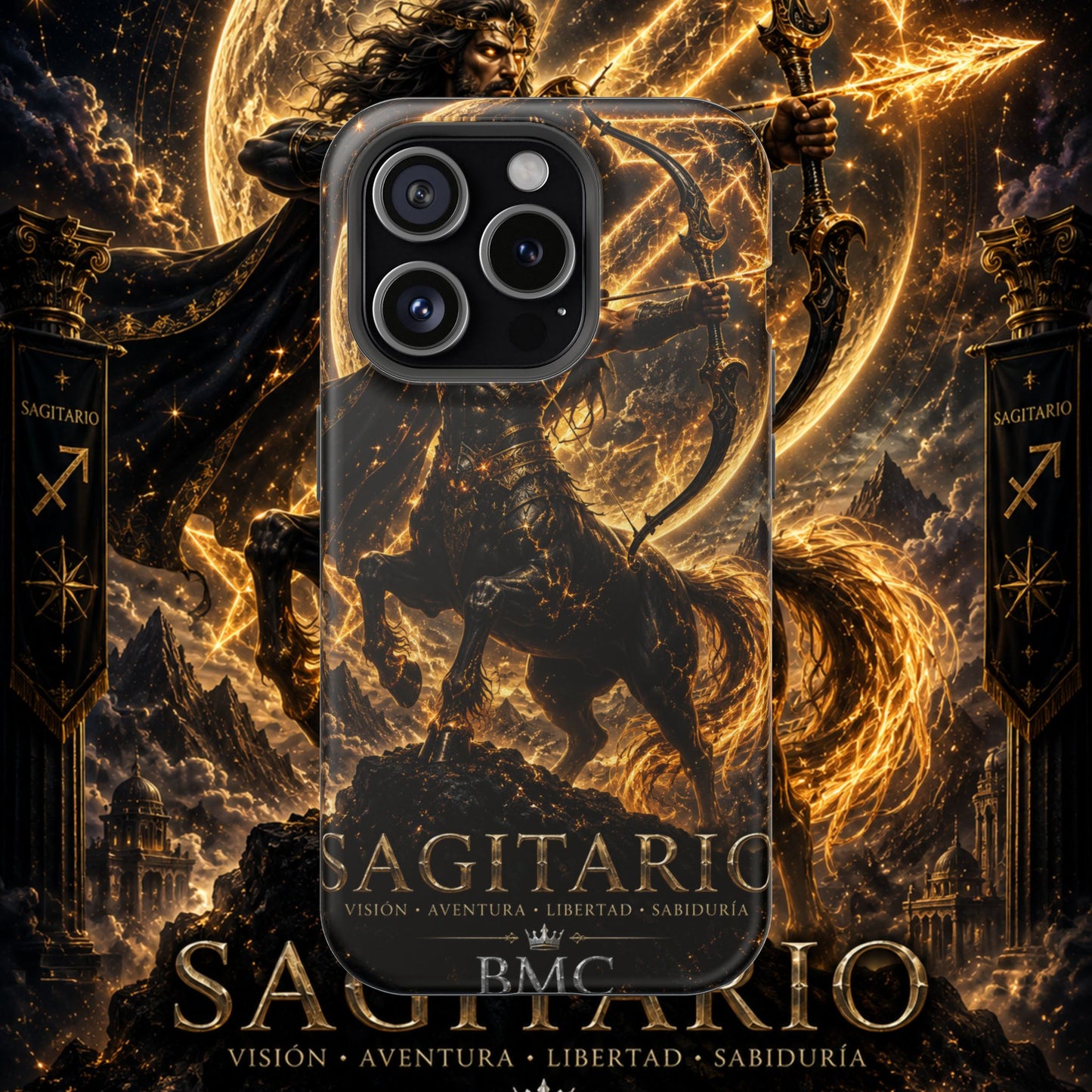 "Funda Magnética Reforzada Sagitario – El Cazador del Horizonte"