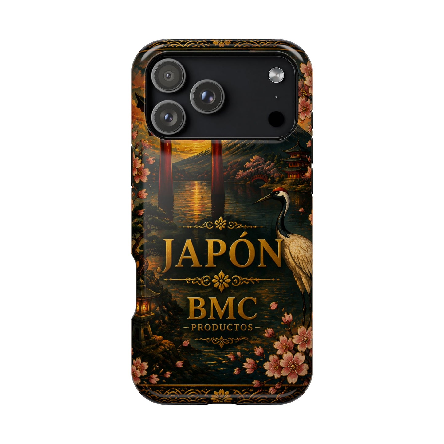 "Funda Magnética Reforzada Japón: Tradición entre Cerezos y Montañas 🌸⛩️🗻"