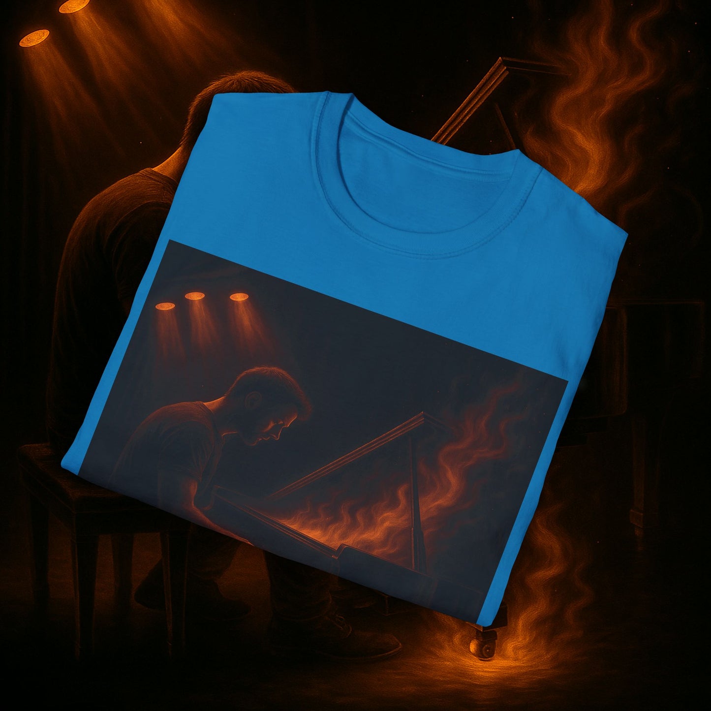 "Camiseta piano 🎹🔥Cuando las manos arden… el alma canta.” 🔥🎹