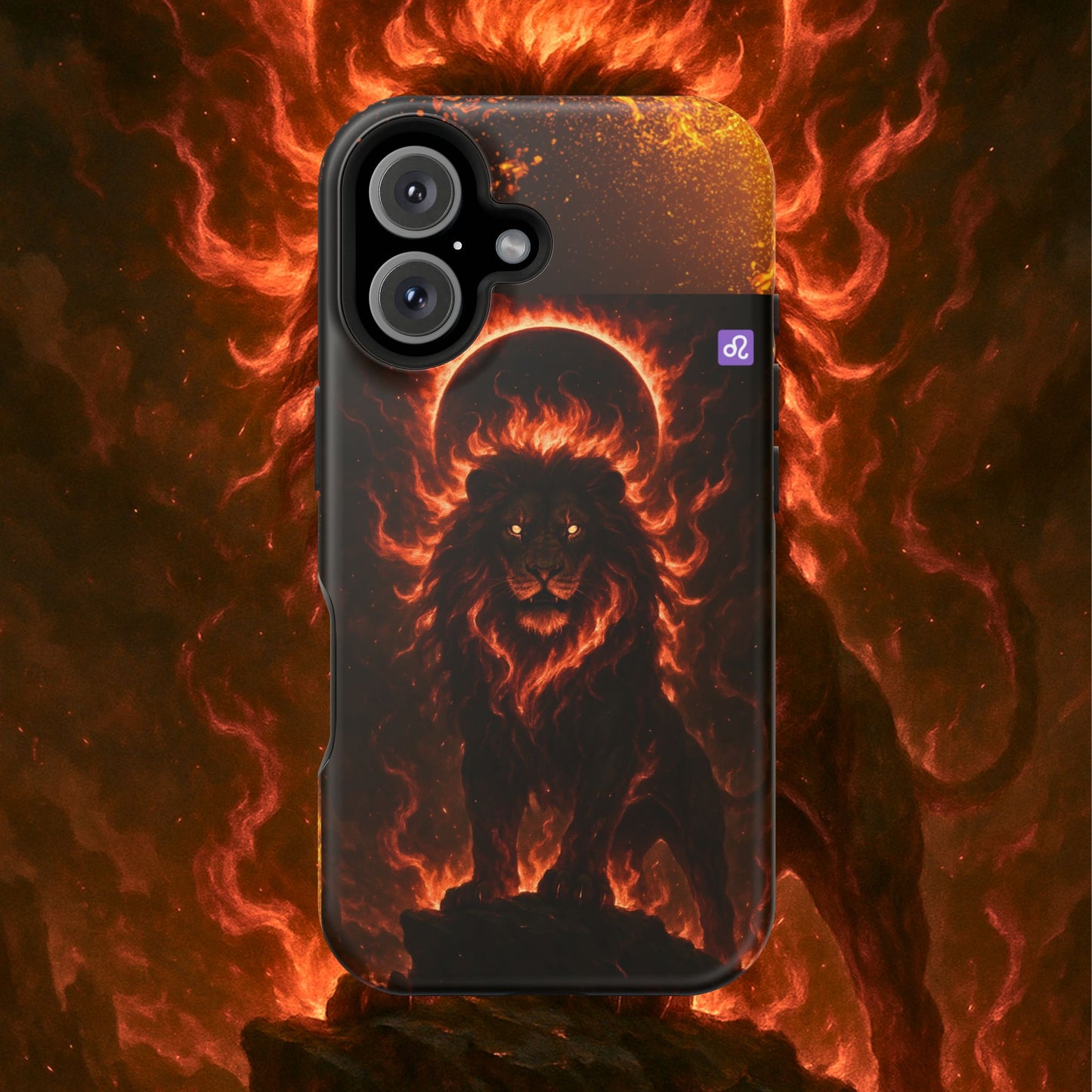 "Funda Magnética Reforzada ♌ Leo — Soberano del fuego eterno"