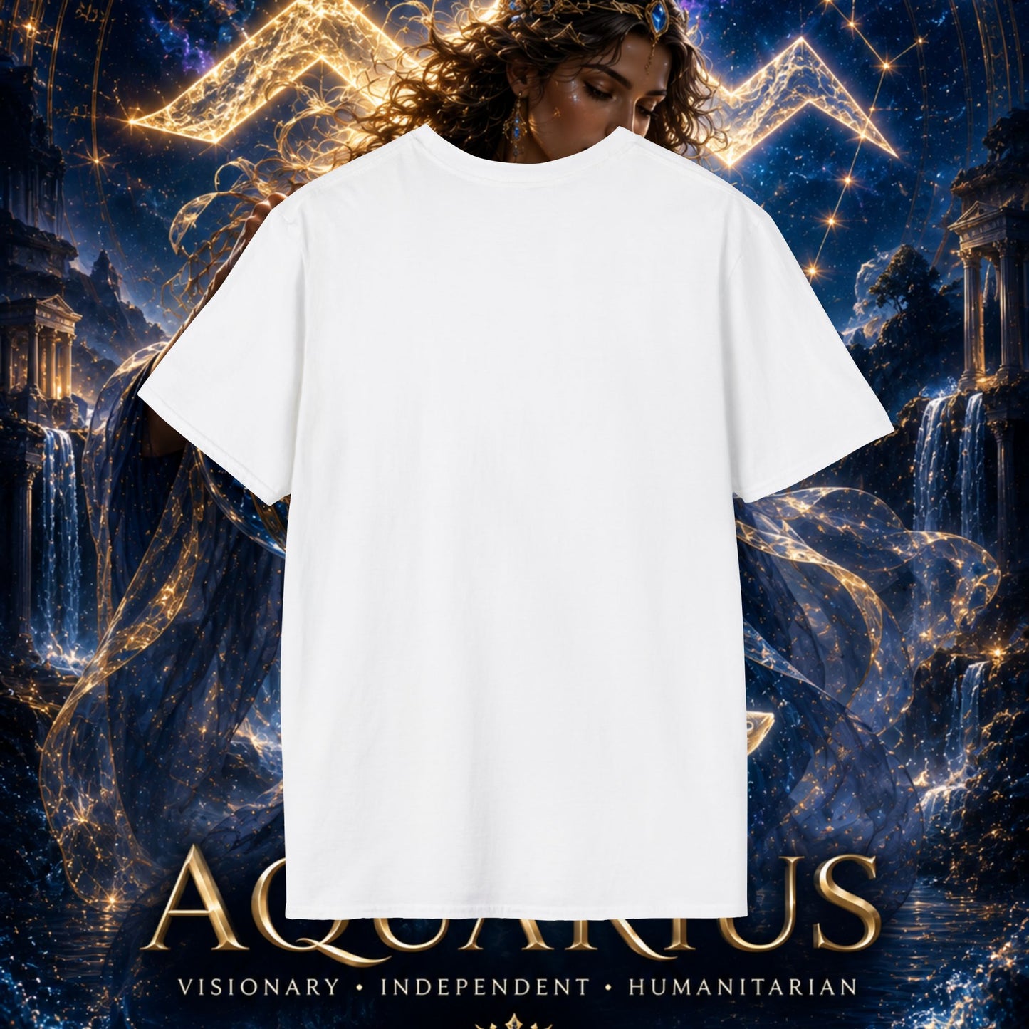 "Camiseta ♒ ACUARIO M– La Visionaria del Cielo y el Agua"