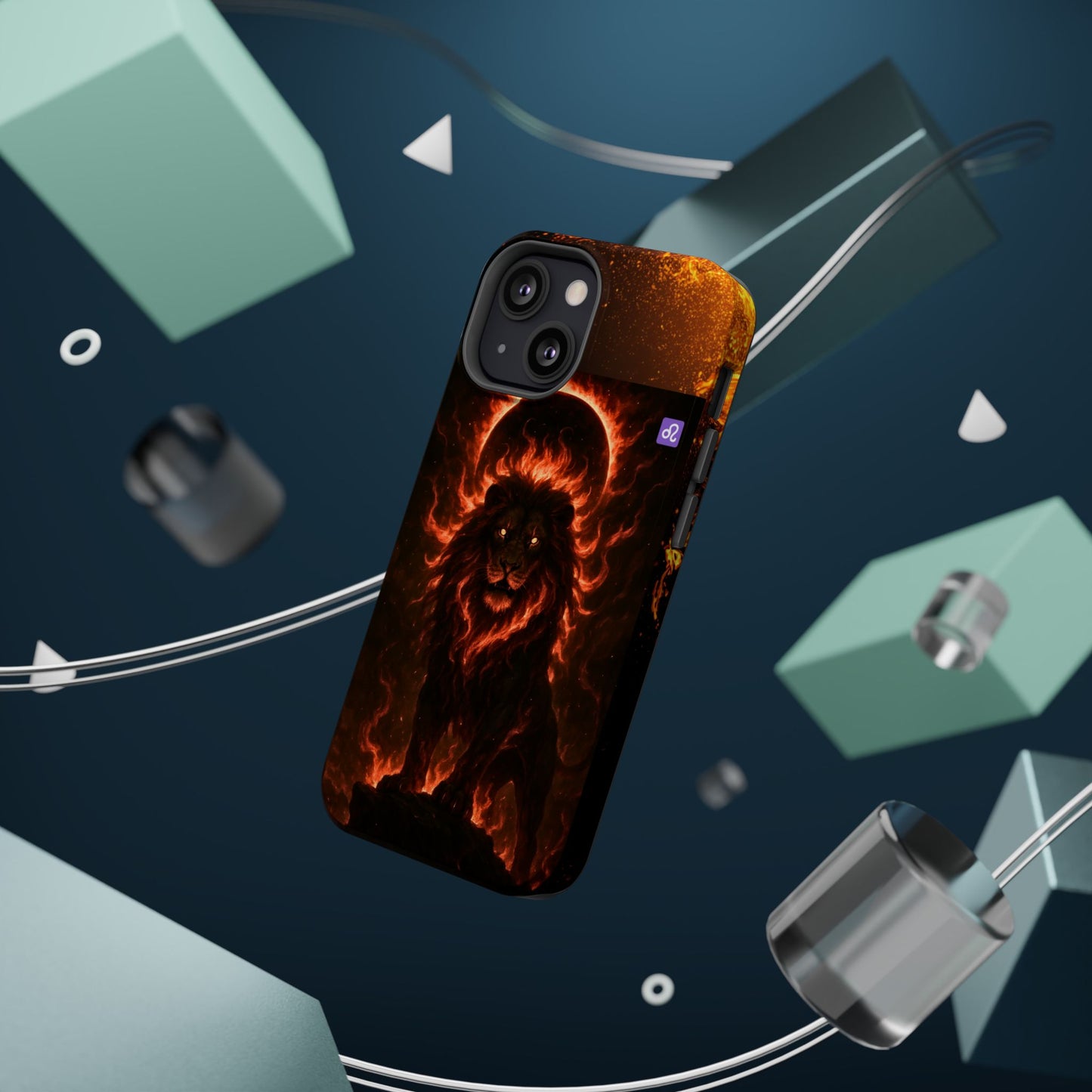 "Funda Magnética Reforzada ♌ Leo — Soberano del fuego eterno"