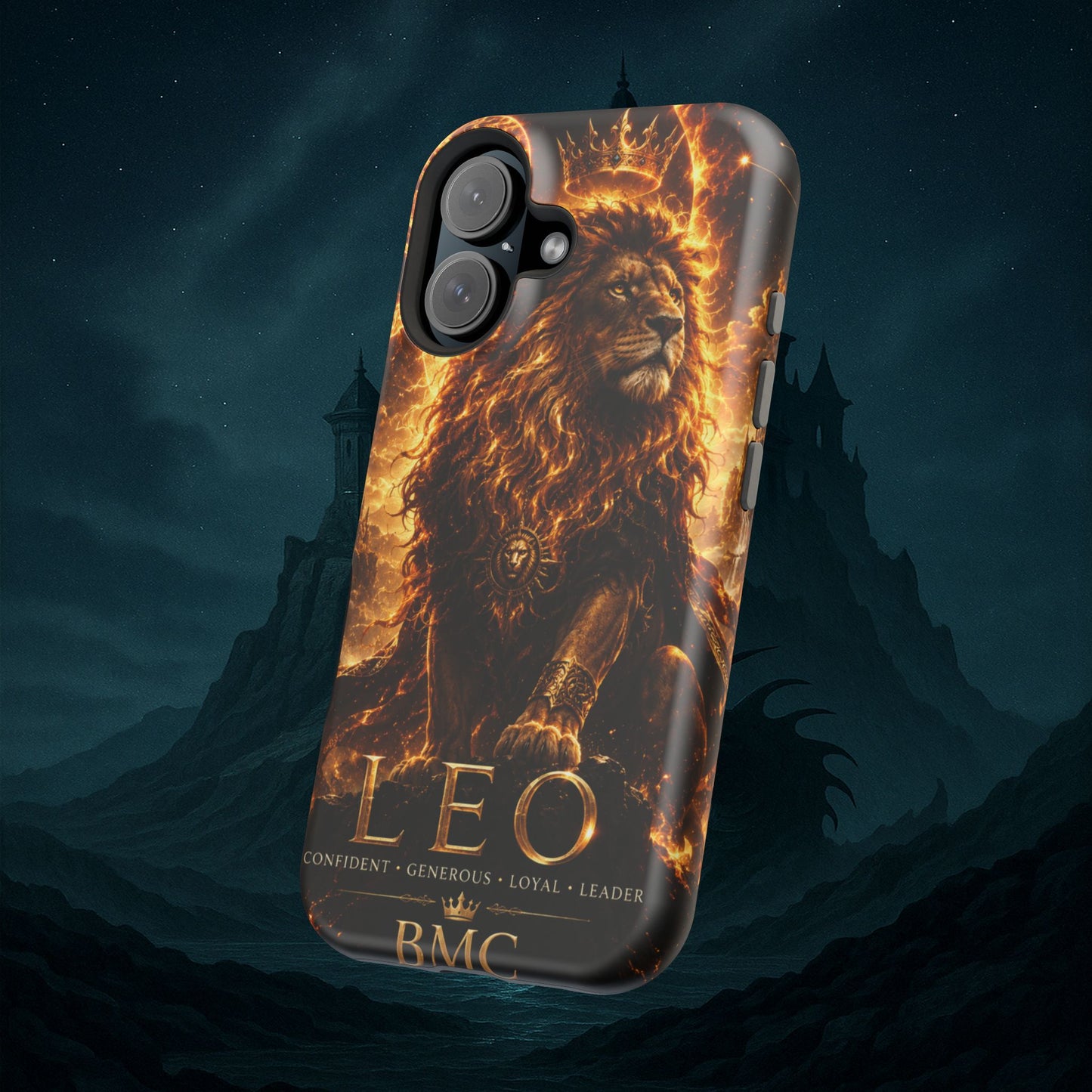"Funda Magnética Reforzada ♌ Leo — Soberano del fuego eterno"