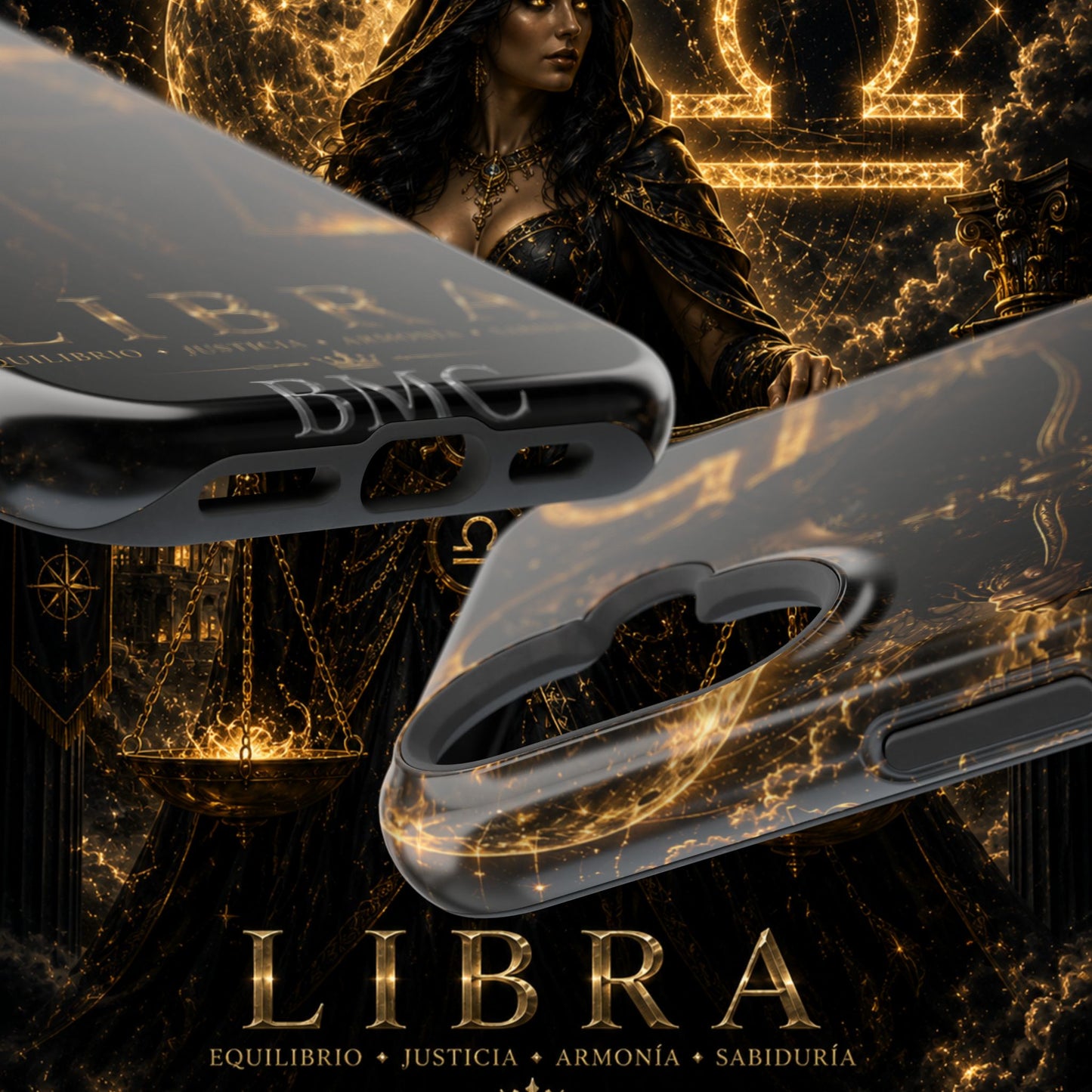 "Funda Magnética Reforzada libra– La Guardiana del Equilibrio"