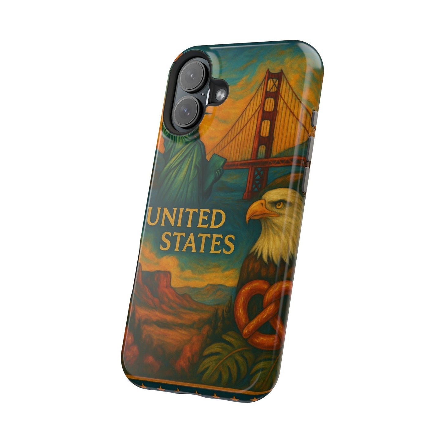 "Funda Magnética Reforzada Estados Unidos: Sueños, Libertad y Grandes Horizontes 🗽🏜️🌆"