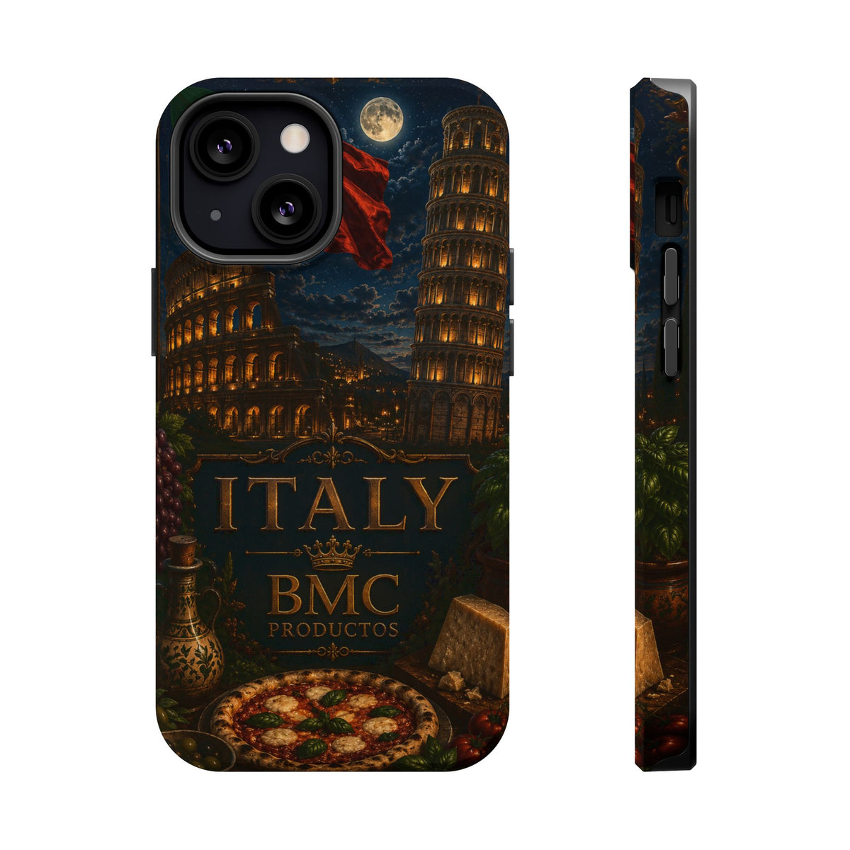 "Funda Magnética Reforzada Magnética Reforzada Italia: Arte, Pasión y Sabores Eternos 🎨🍝🏛️"