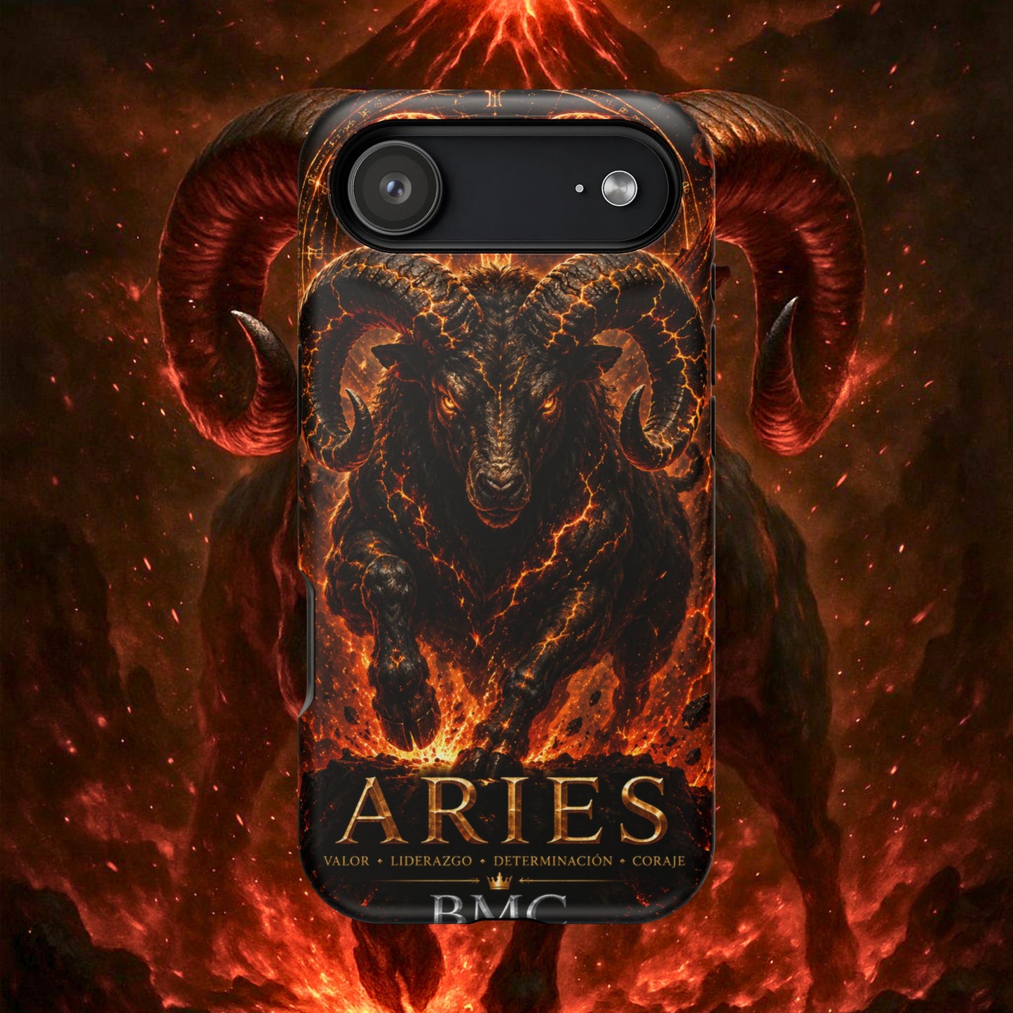 "Funda Magnética Reforzada ♈ Aries — Espíritu de fuego"