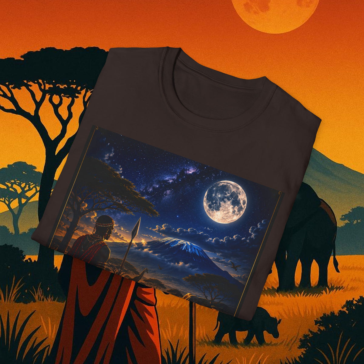 "Camiseta Kenia: Aventura Salvaje y Tierra de Horizontes Infinitos 🦁🌄🏕️"