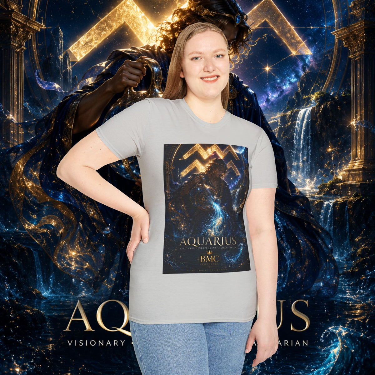 "Camiseta ♒ ACUARIO – El Visionario del Cielo y el Agua"