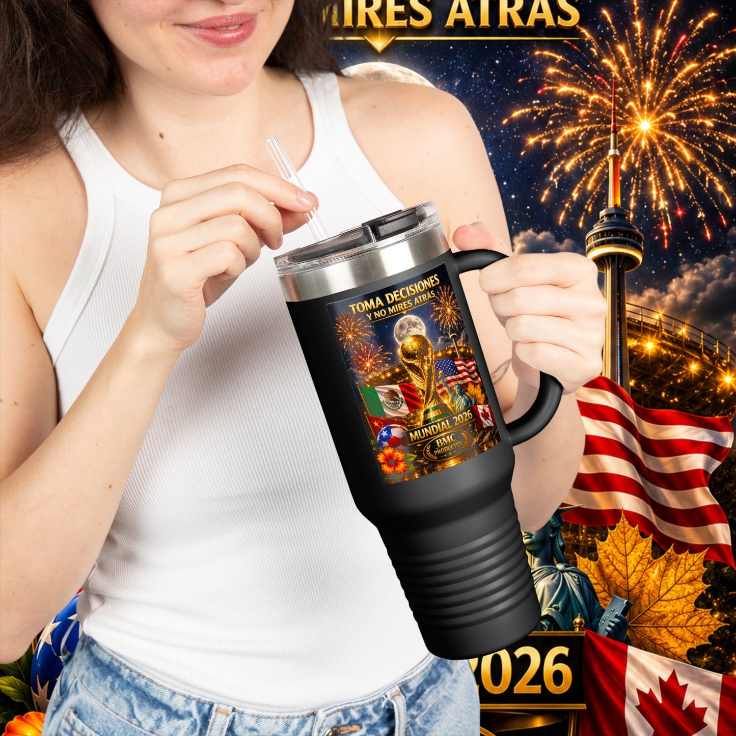 "taza de Viaje Aislada mundial 2026 noche"