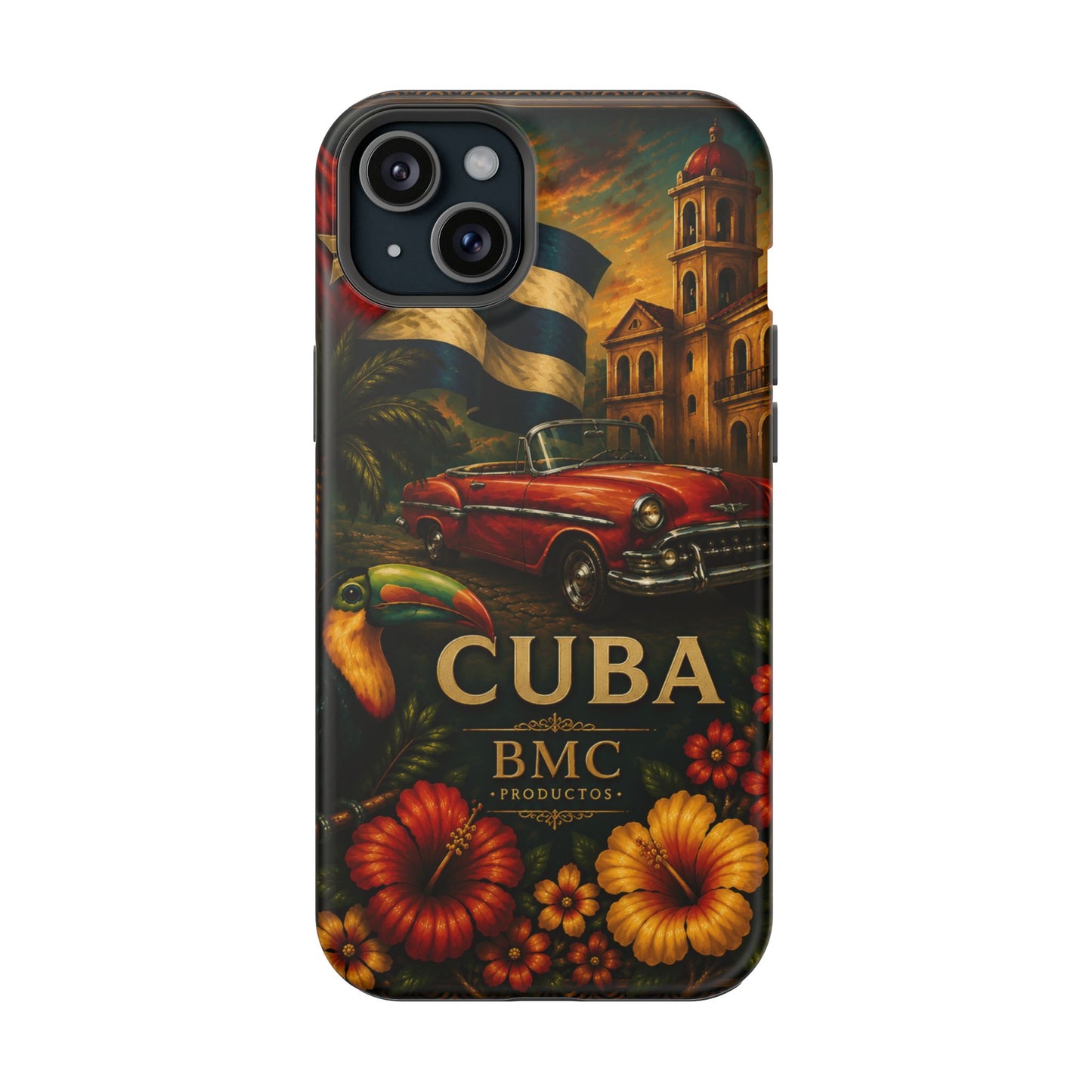 "Funda Magnética Reforzada Magnética Reforzada Cuba: Ritmo, Historia y Encanto Caribeño 🎺🚗🌴 "
