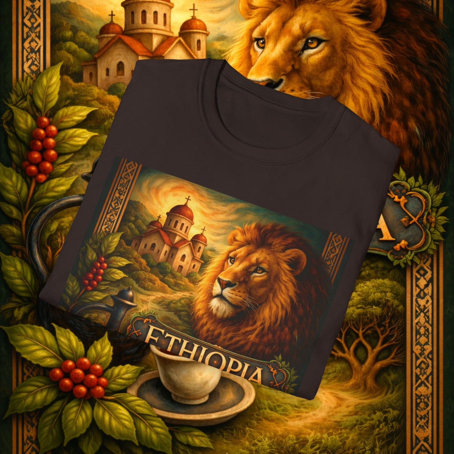"Camiseta Etiopía Tierra sagrada y alma ancestral"