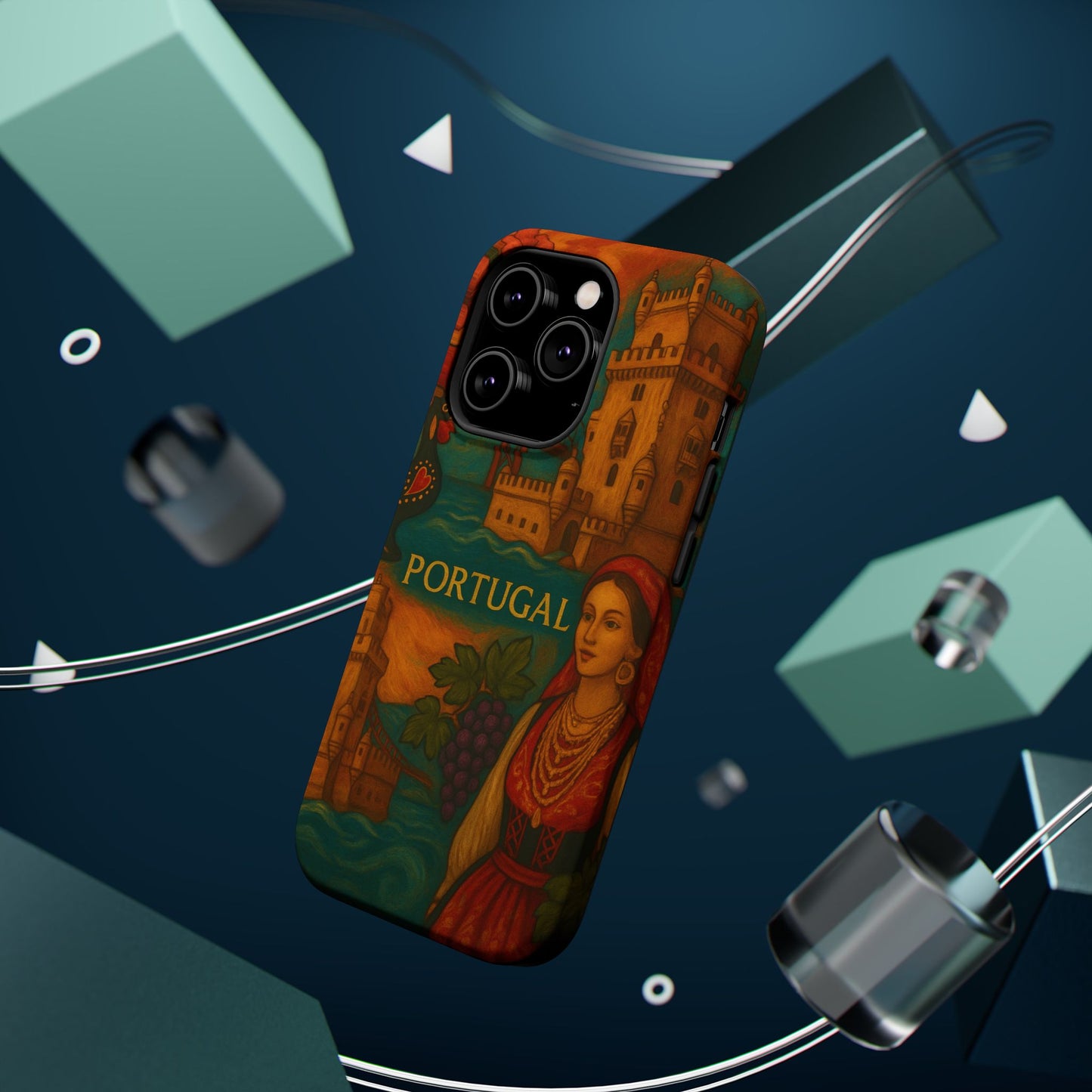 "Funda Magnética Reforzada Magnética Reforzada Portugal: Encanto Atlántico, Fados y Azulejos 🌊🎶🧿"