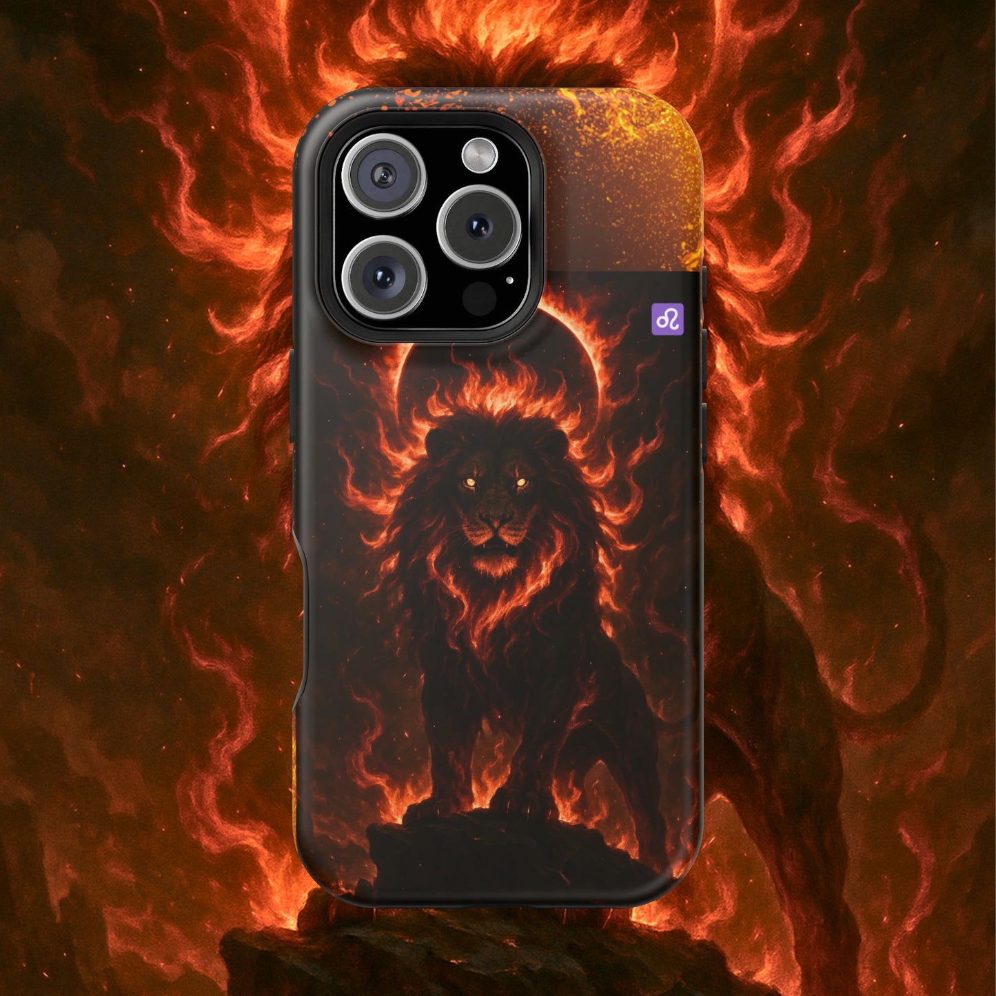 "Funda Magnética Reforzada ♌ Leo — Soberano del fuego eterno"