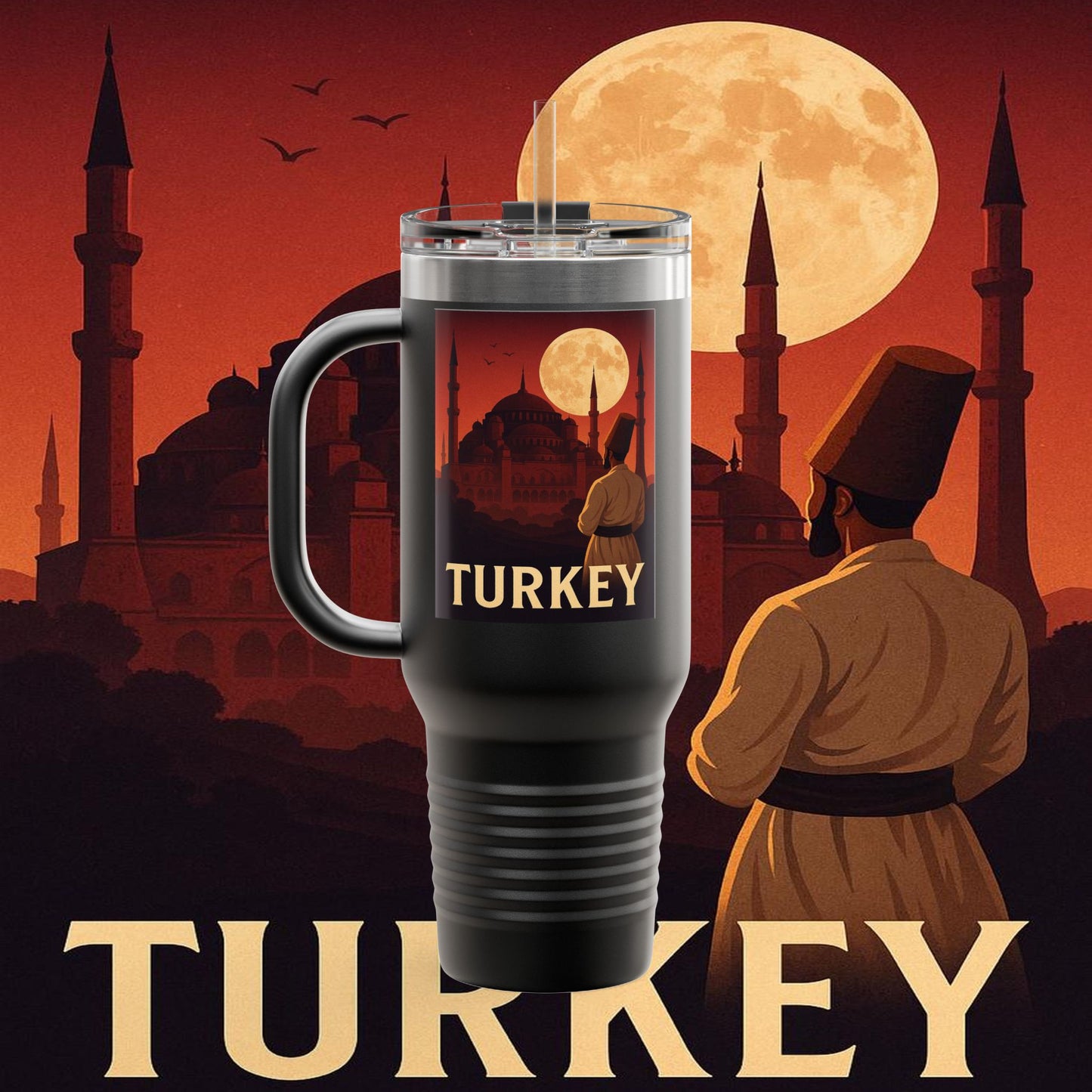 "Turkey Insulated Travel Mug✨ – Where East and West embrace" 