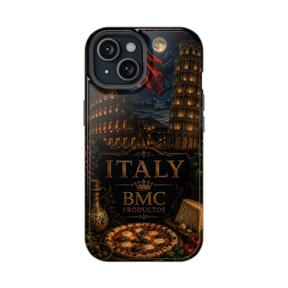 "Funda Magnética Reforzada Magnética Reforzada Italia: Arte, Pasión y Sabores Eternos 🎨🍝🏛️"