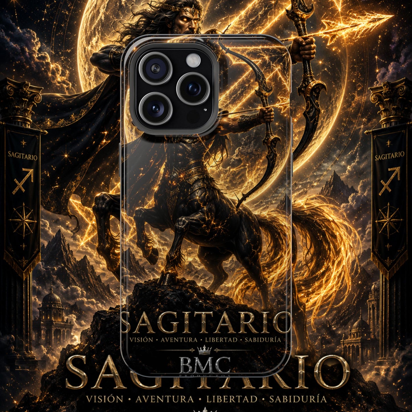 "Funda Magnética Reforzada Sagitario – El Cazador del Horizonte"